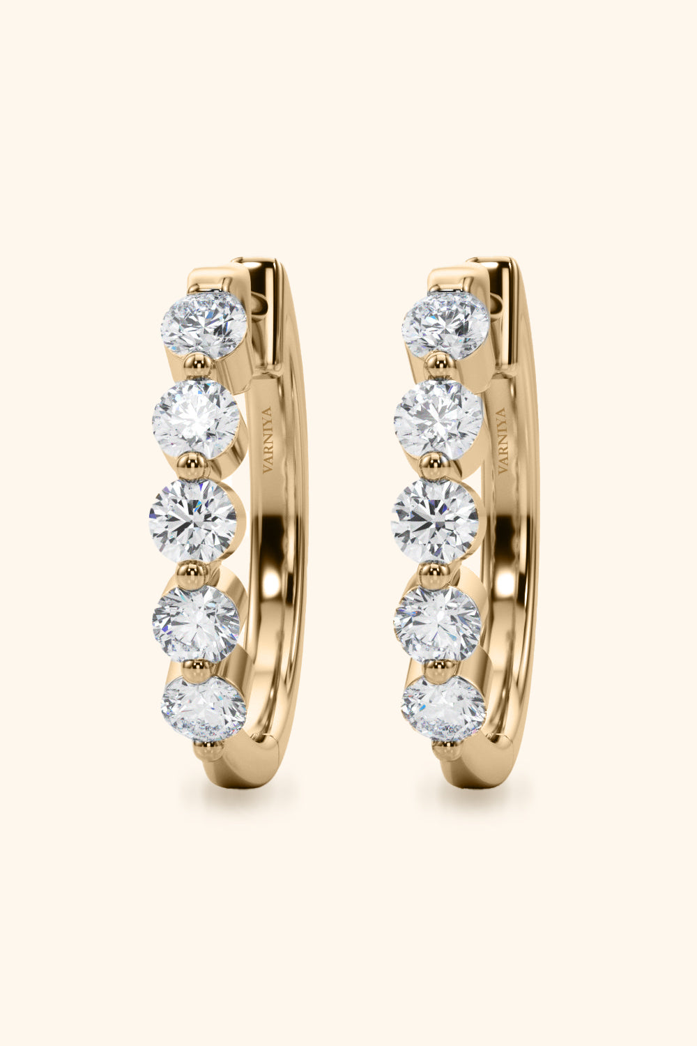 Five Diamond Hoola Earring