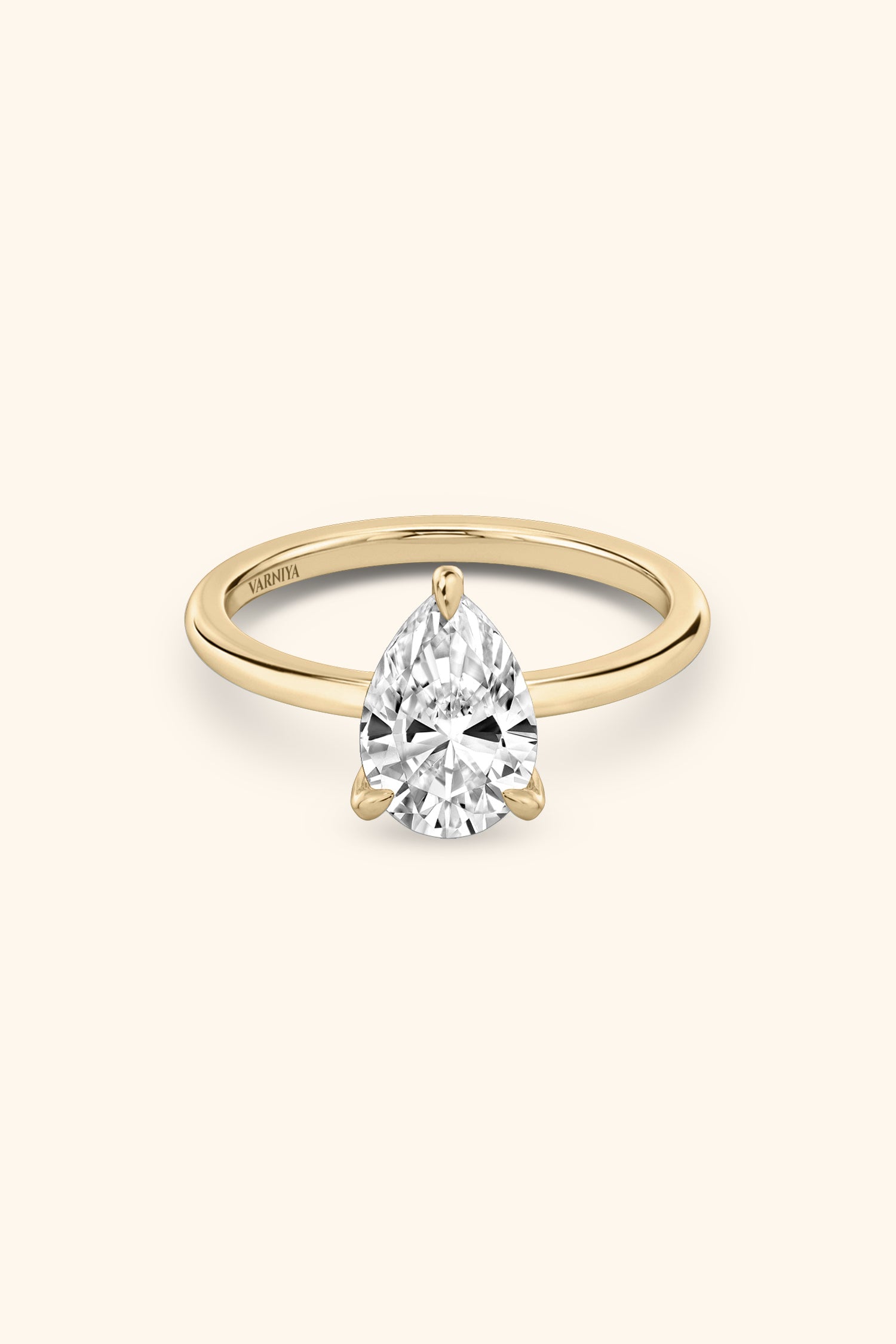 4 Prong Classic Grace Pear Solitaire Best Ring
