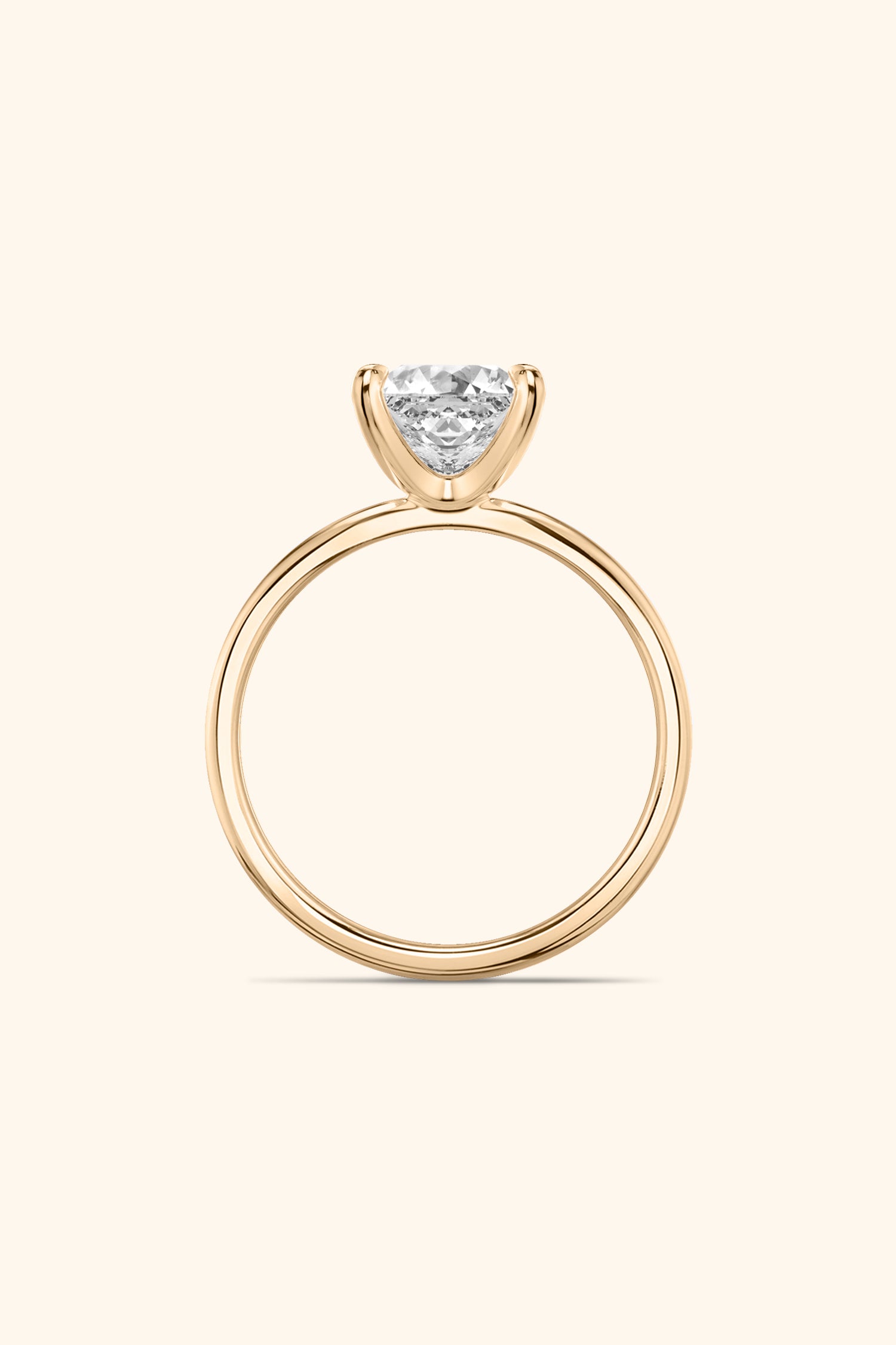 4 Prong Classic Grace Princess Solitaire Ring