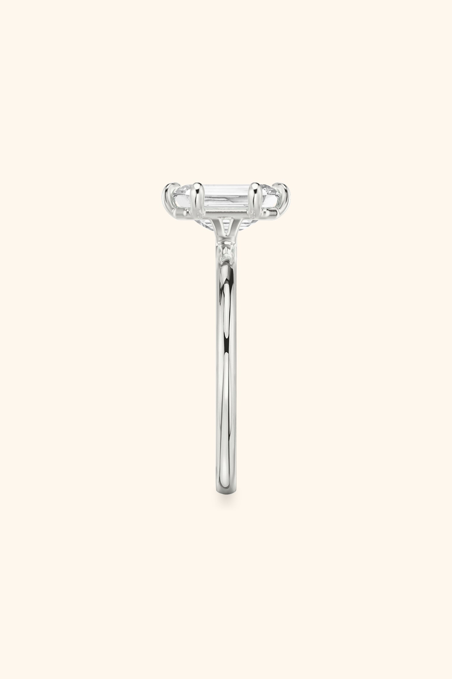 6 Prong Classic Grace with Emerald Solitaire Ring