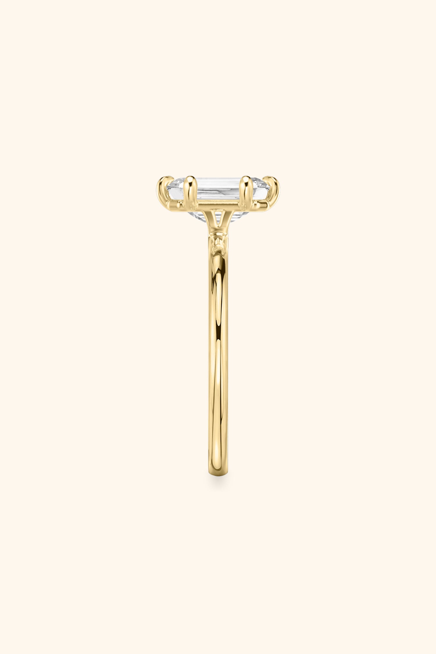 6 Prong Classic Grace with Emerald Solitaire Ring