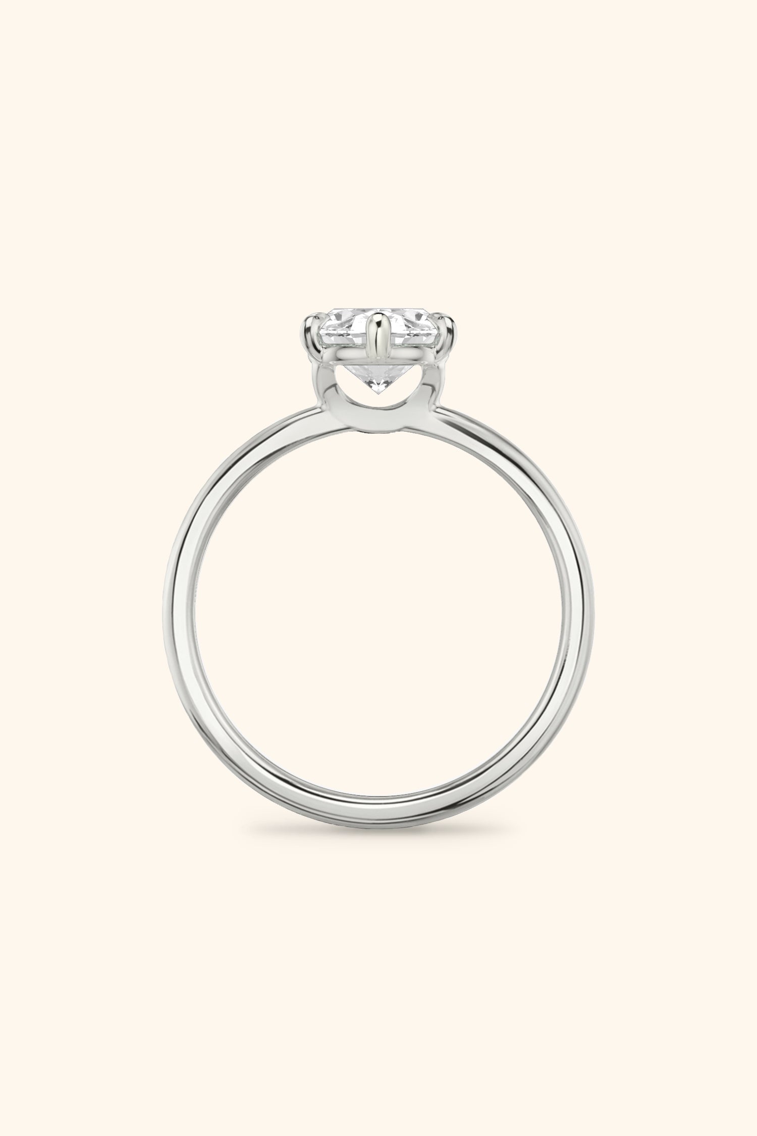 6 Prong Classic Grace Oval Solitaire Ring