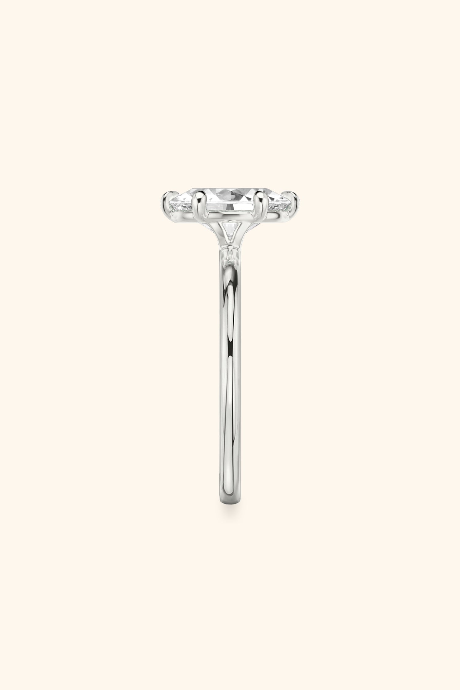 6 Prong Classic Grace Oval Solitaire Ring