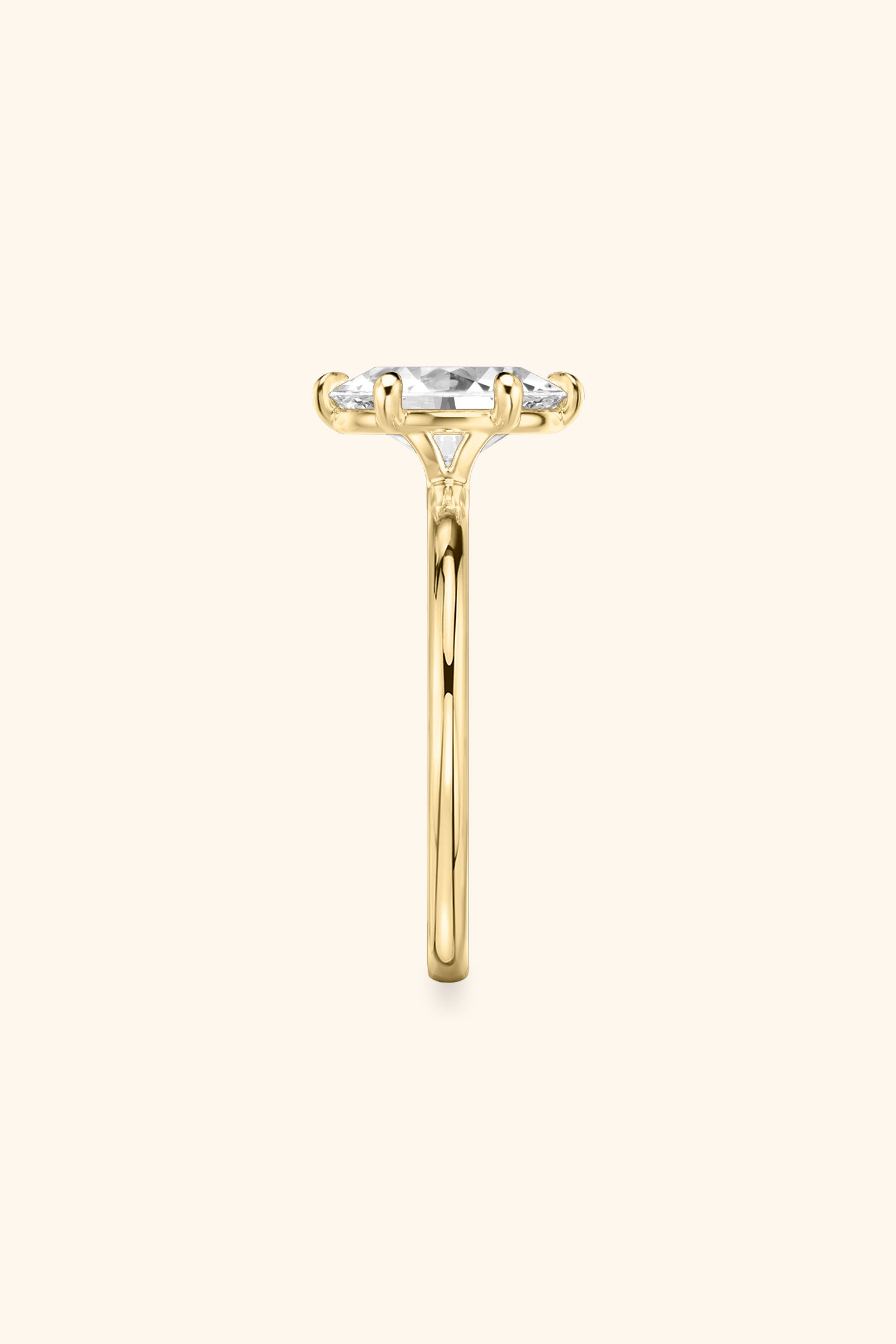 6 Prong Classic Grace Oval Solitaire Ring