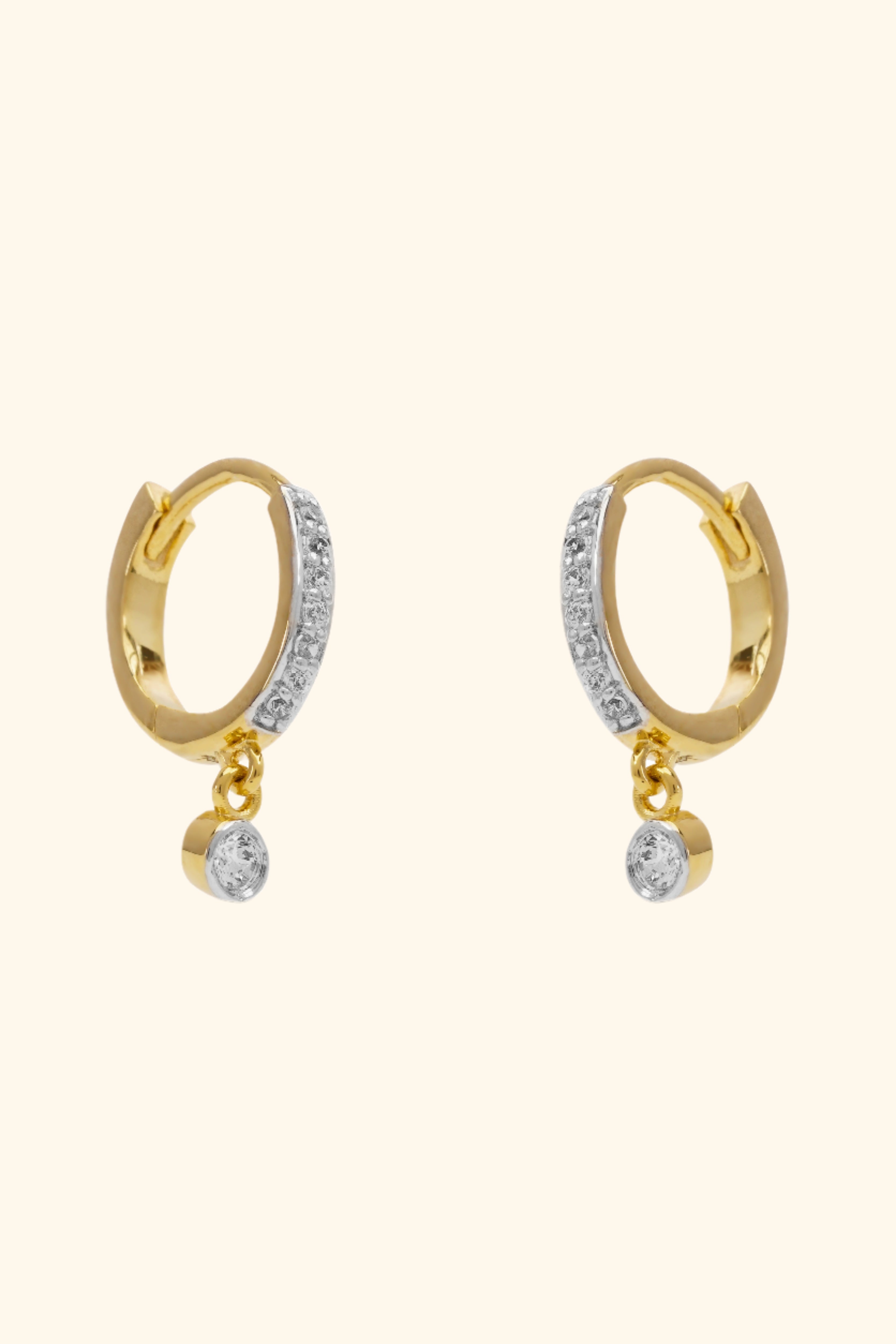 Rosa Diamond Drop Huggies