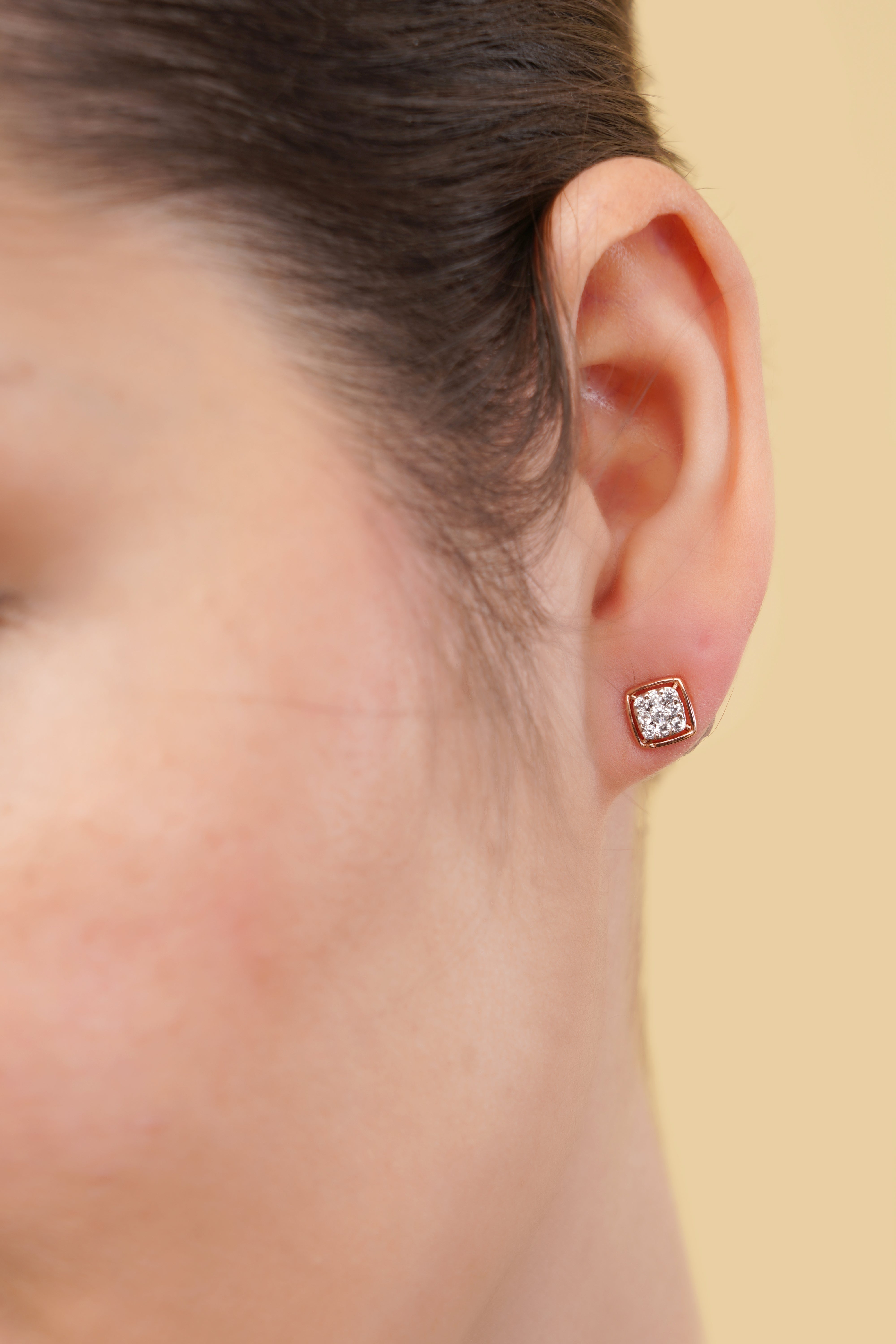 Pavé Diamond Square Studs