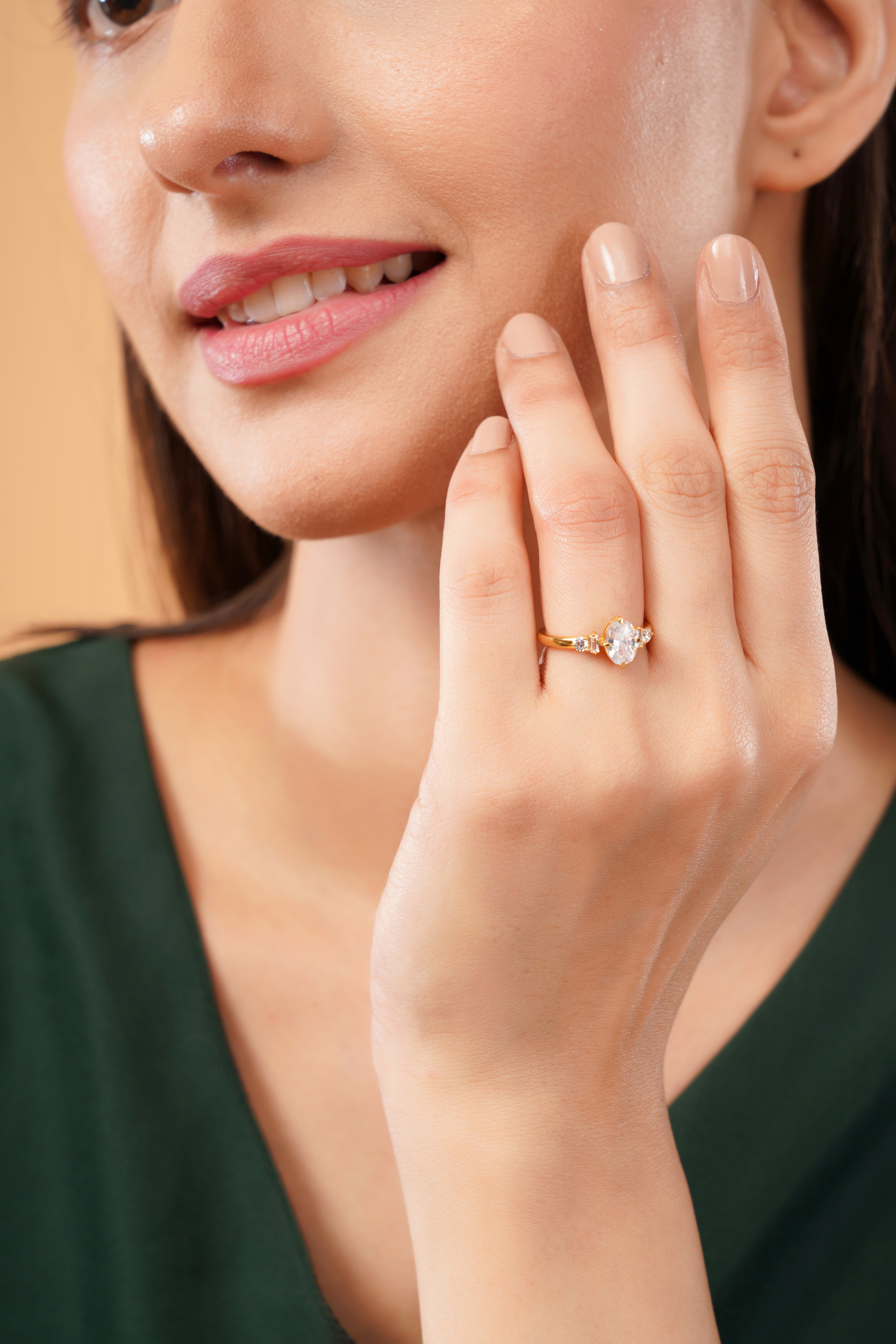 Luciana Three Stone Engagement Ring