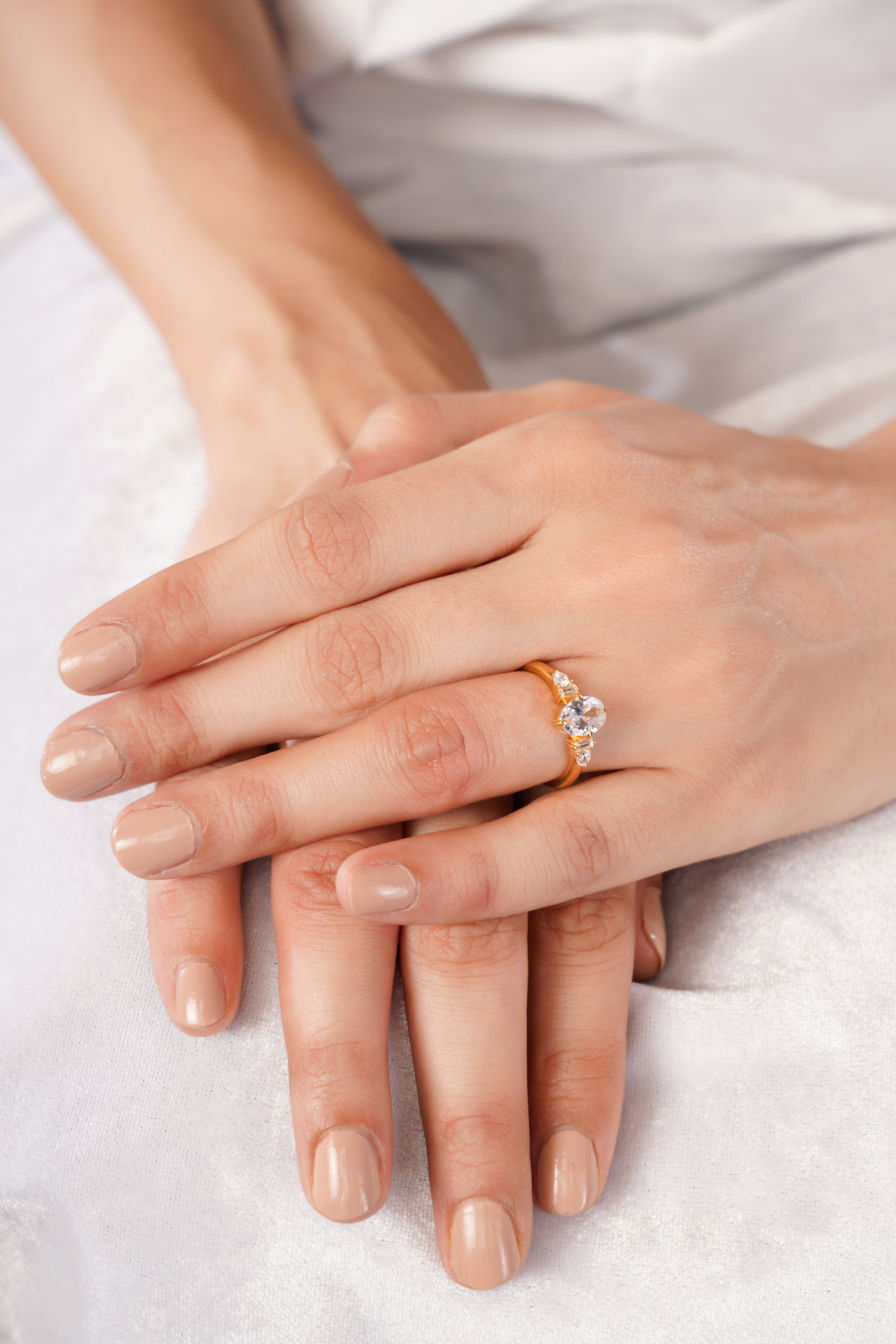 Luciana Three Stone Engagement Ring