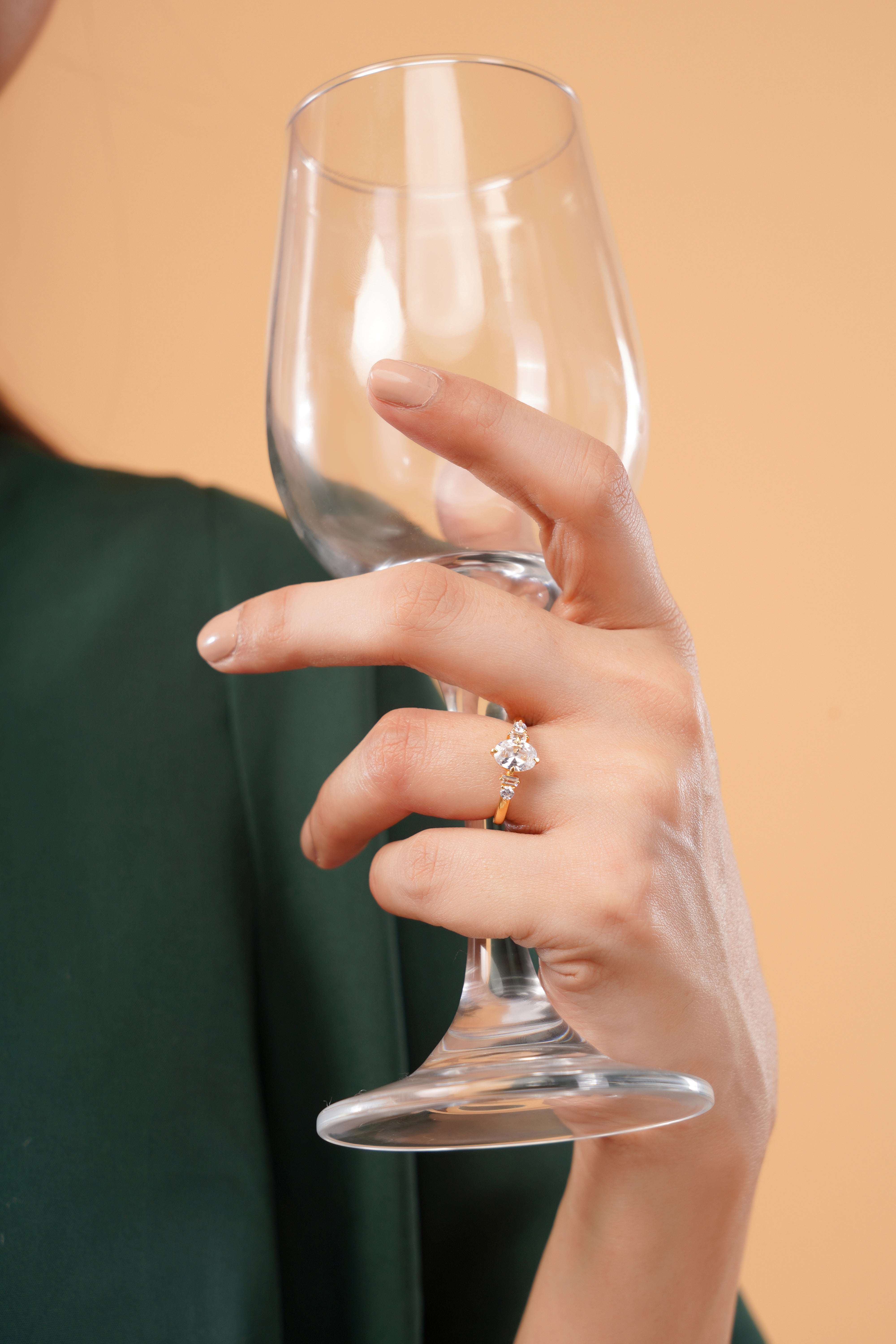 Luciana Three Stone Engagement Ring