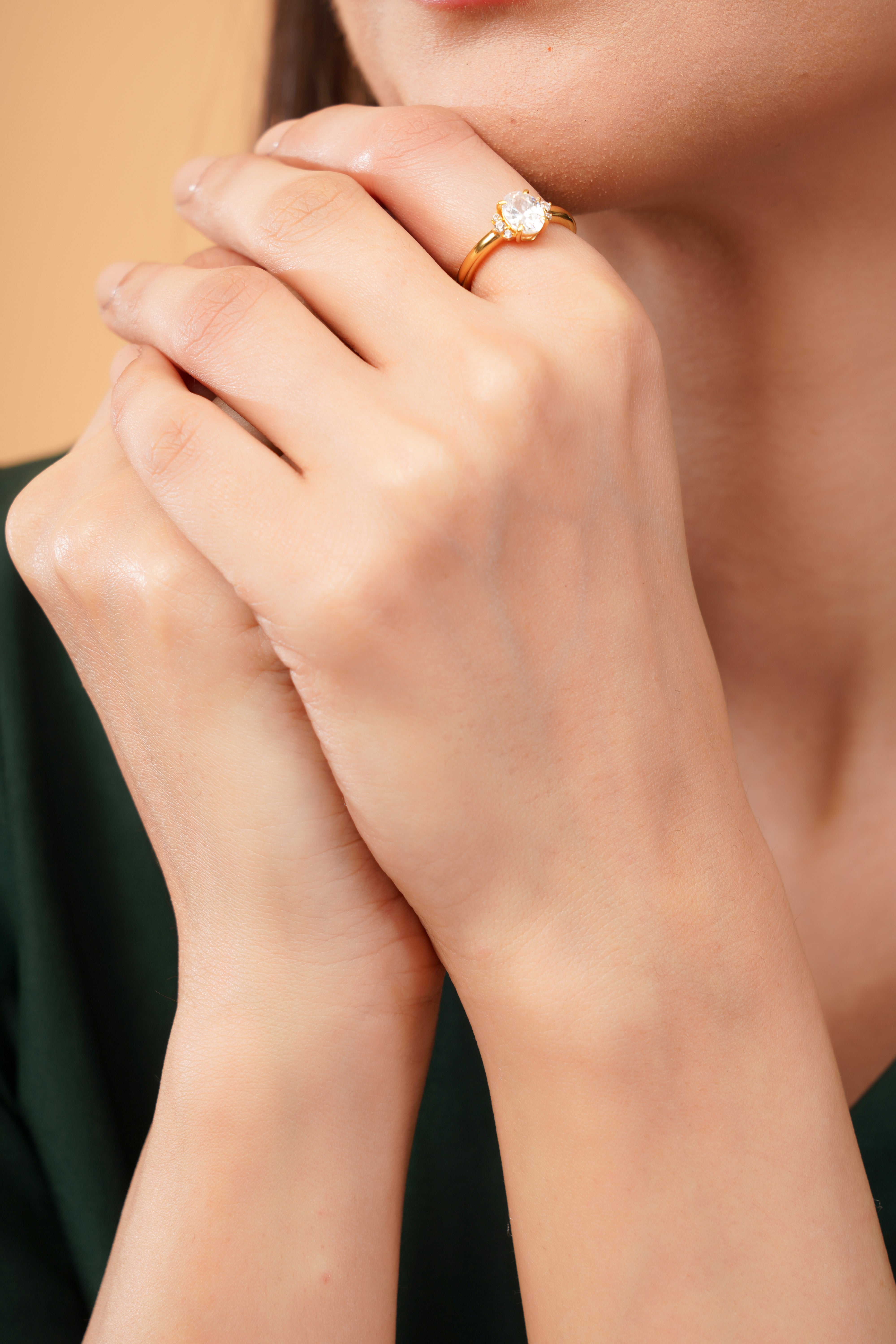 Seraphina Oval Cluster Engagement Ring