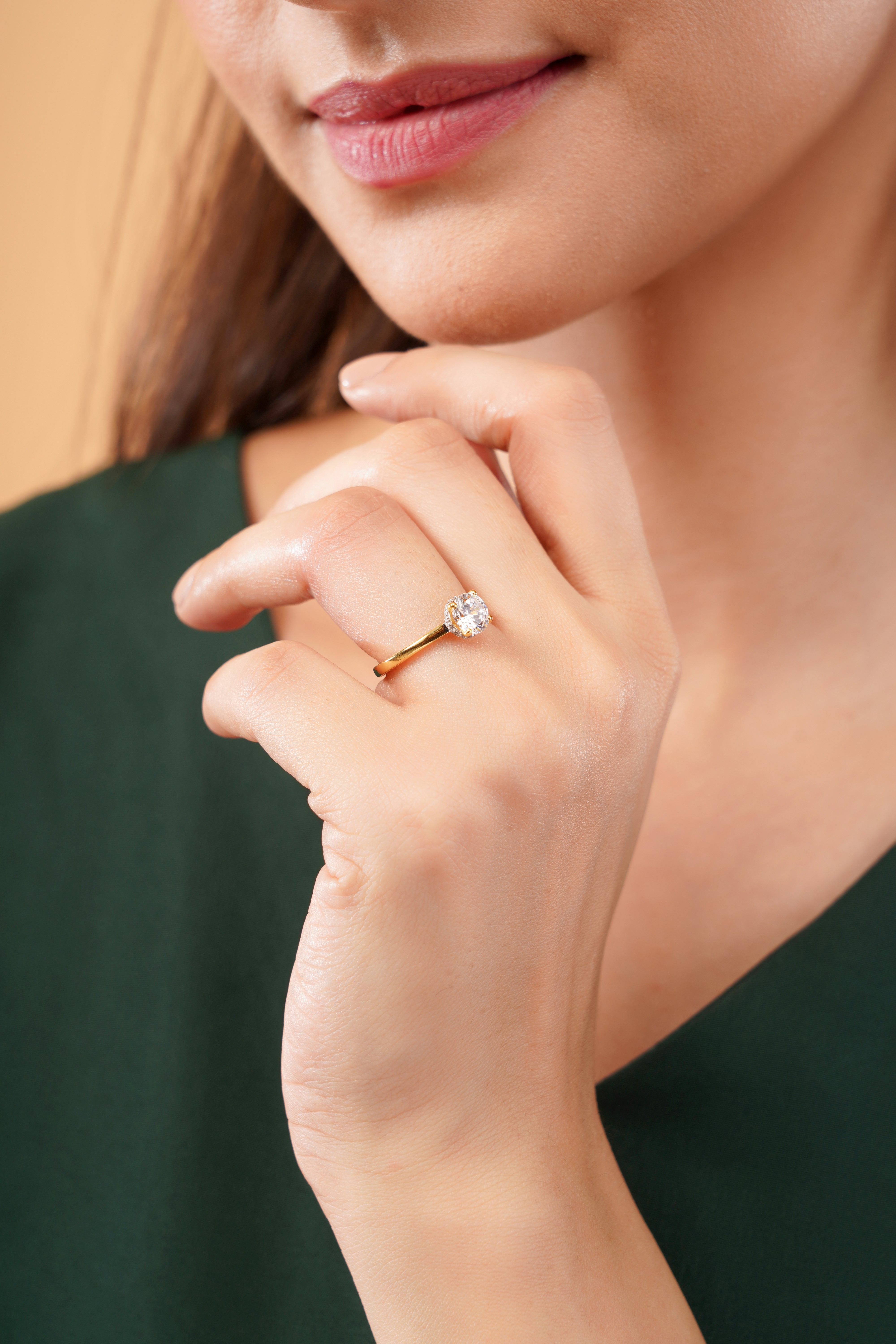 Aveline Cushion Solitaire Engagement Ring