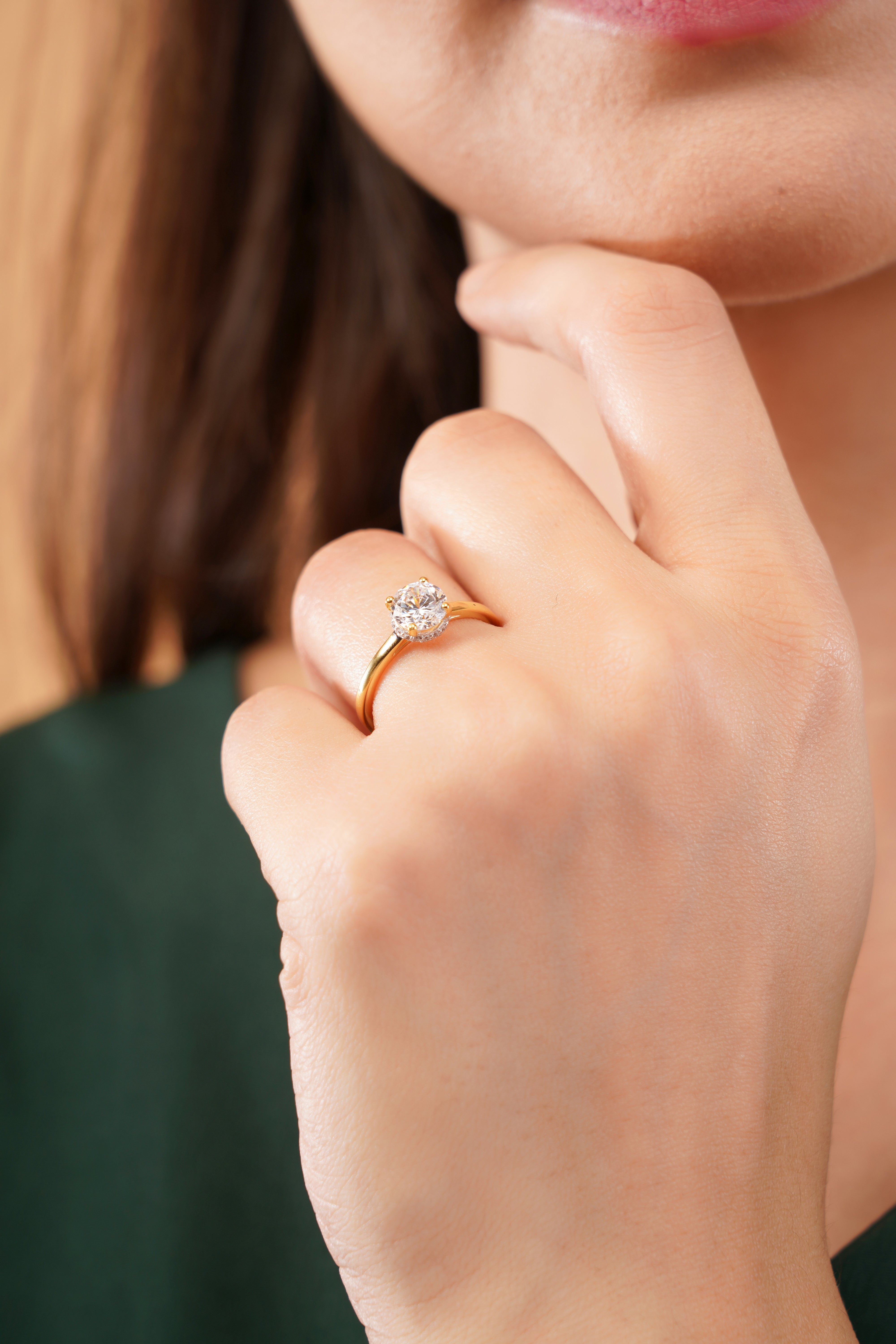 Aveline Cushion Solitaire Engagement Ring