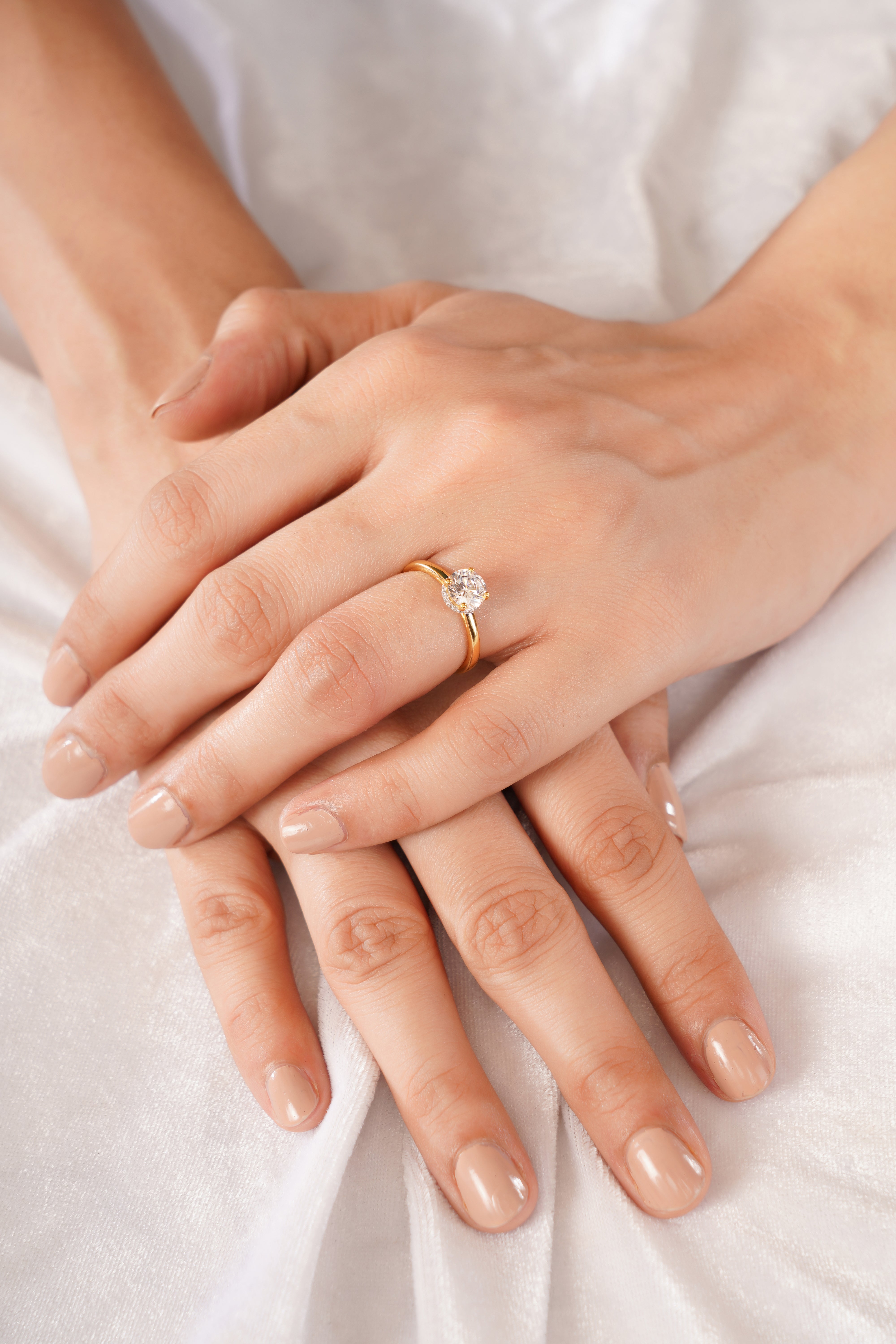 Aveline Cushion Solitaire Engagement Ring