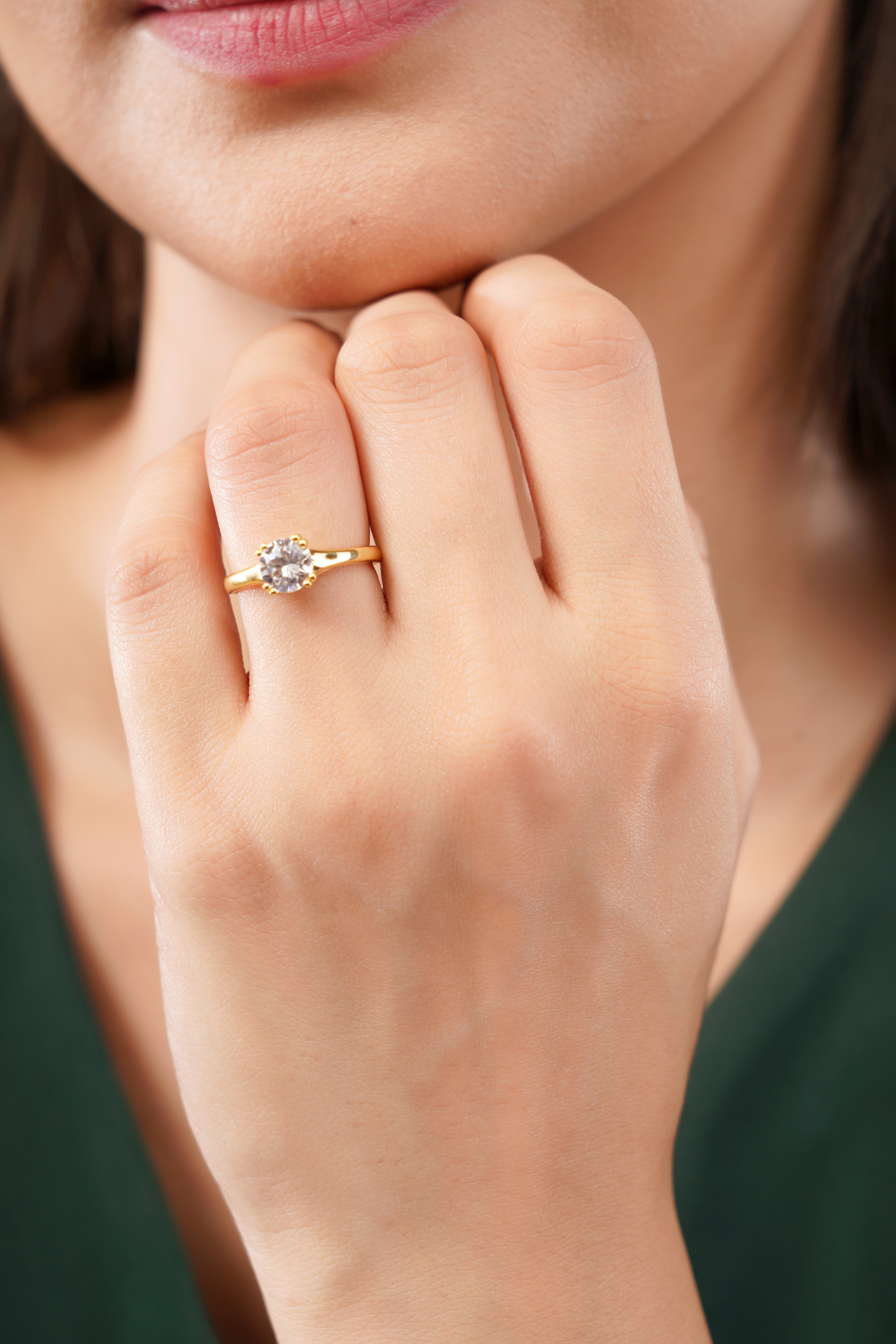 Twisted Cathedral Solitaire Engagement Ring