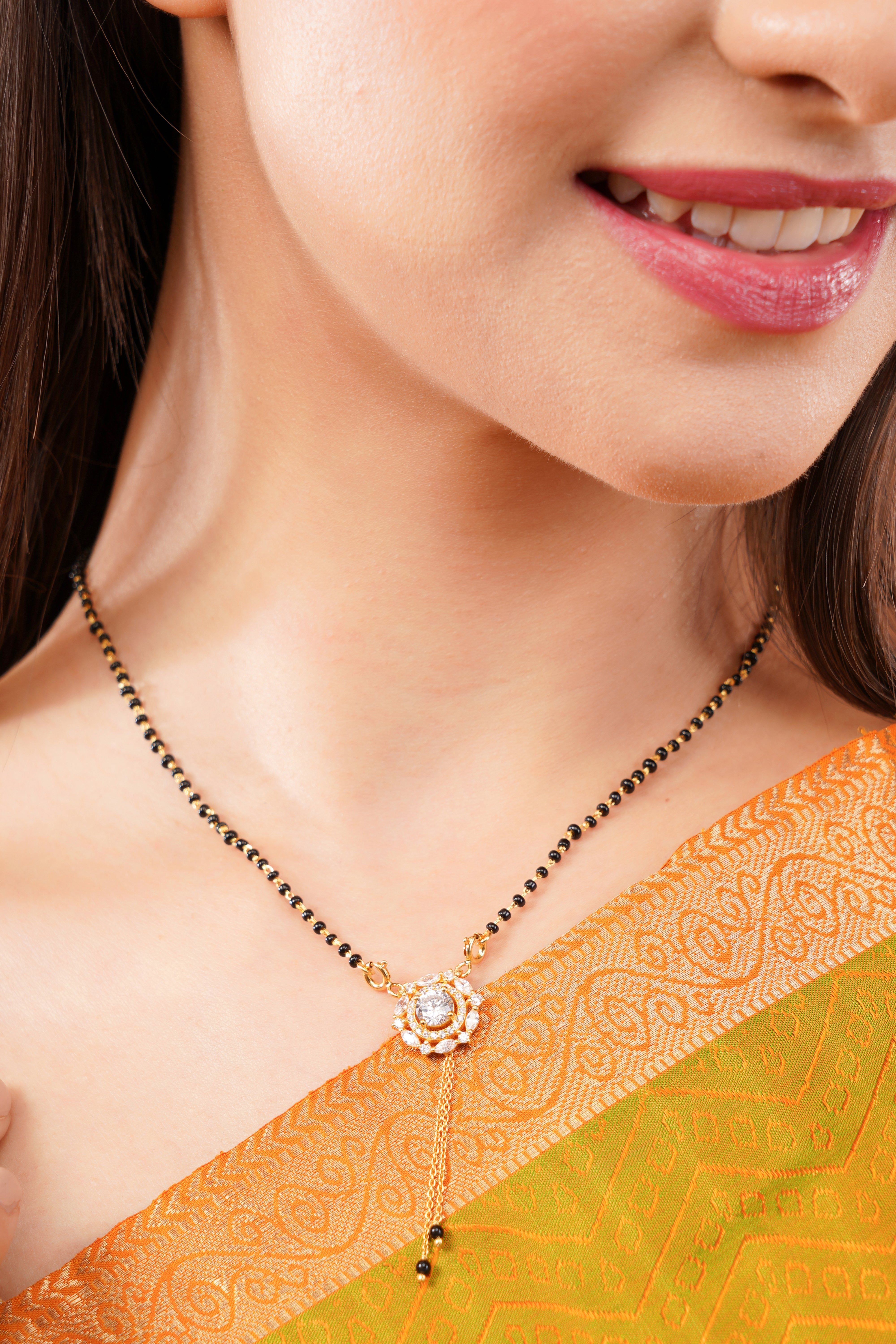 The Elira Floral Drop Mangalsutra