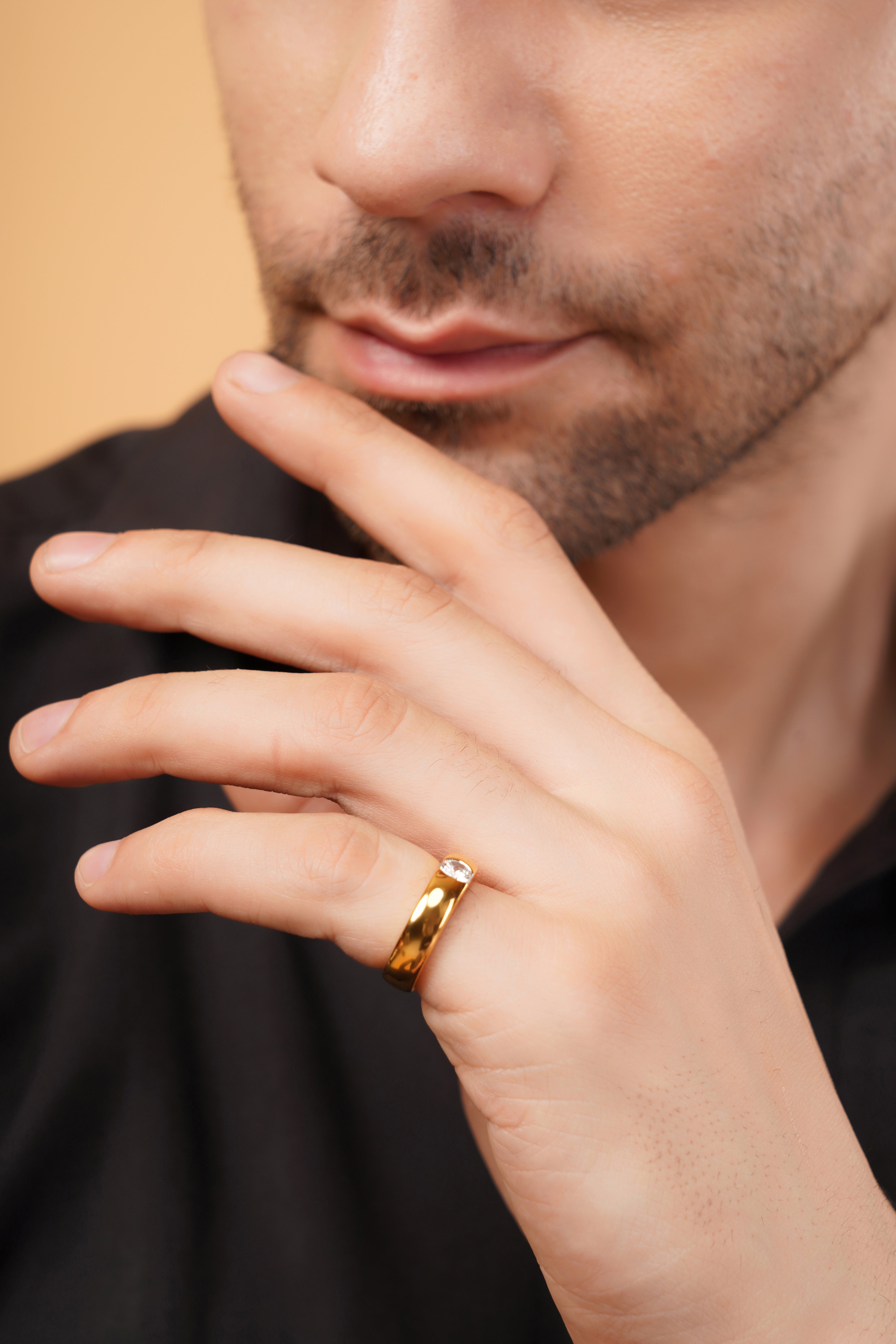 Catarina Men's Round Brilliant Solitaire Band