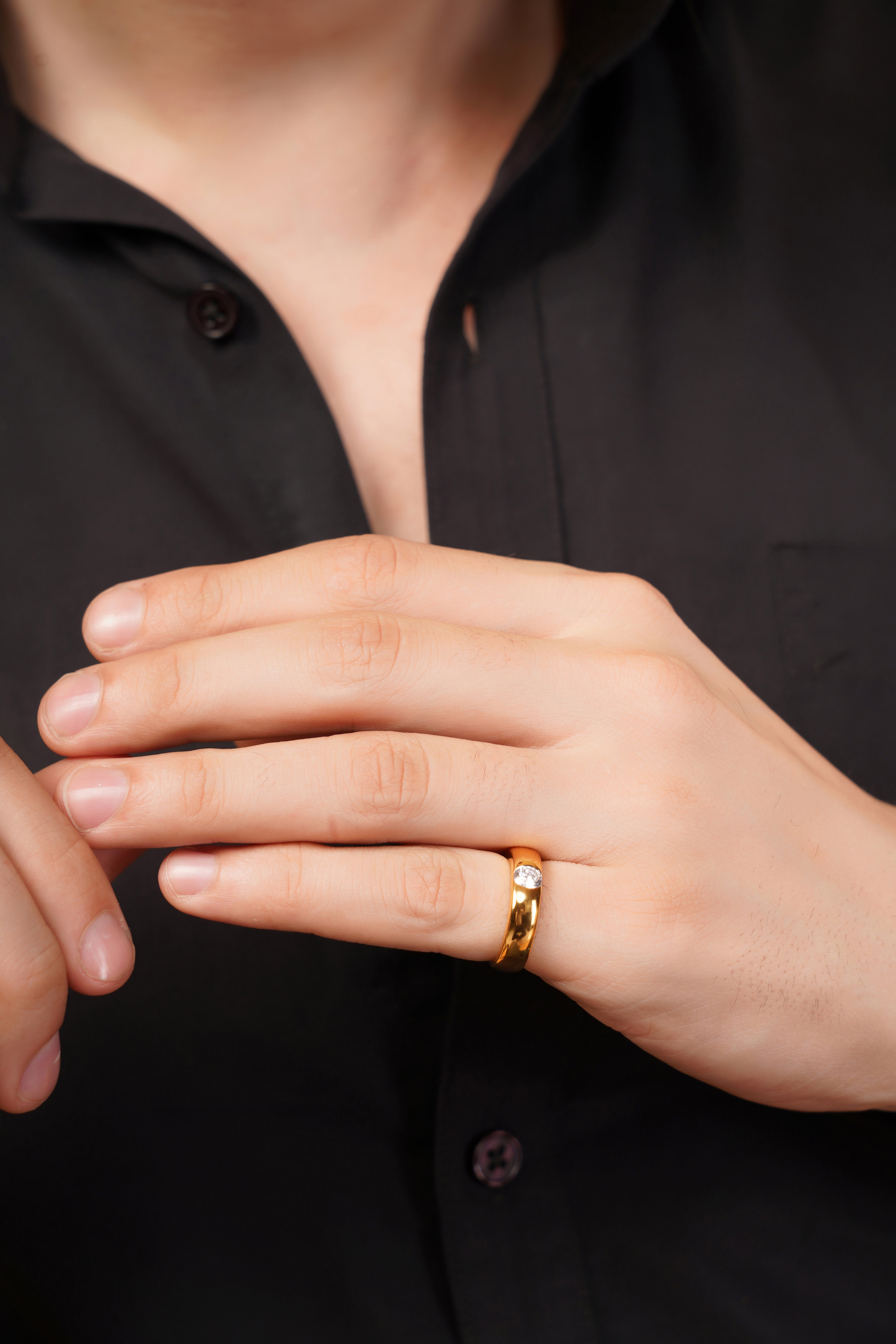 Catarina Men's Round Brilliant Solitaire Band