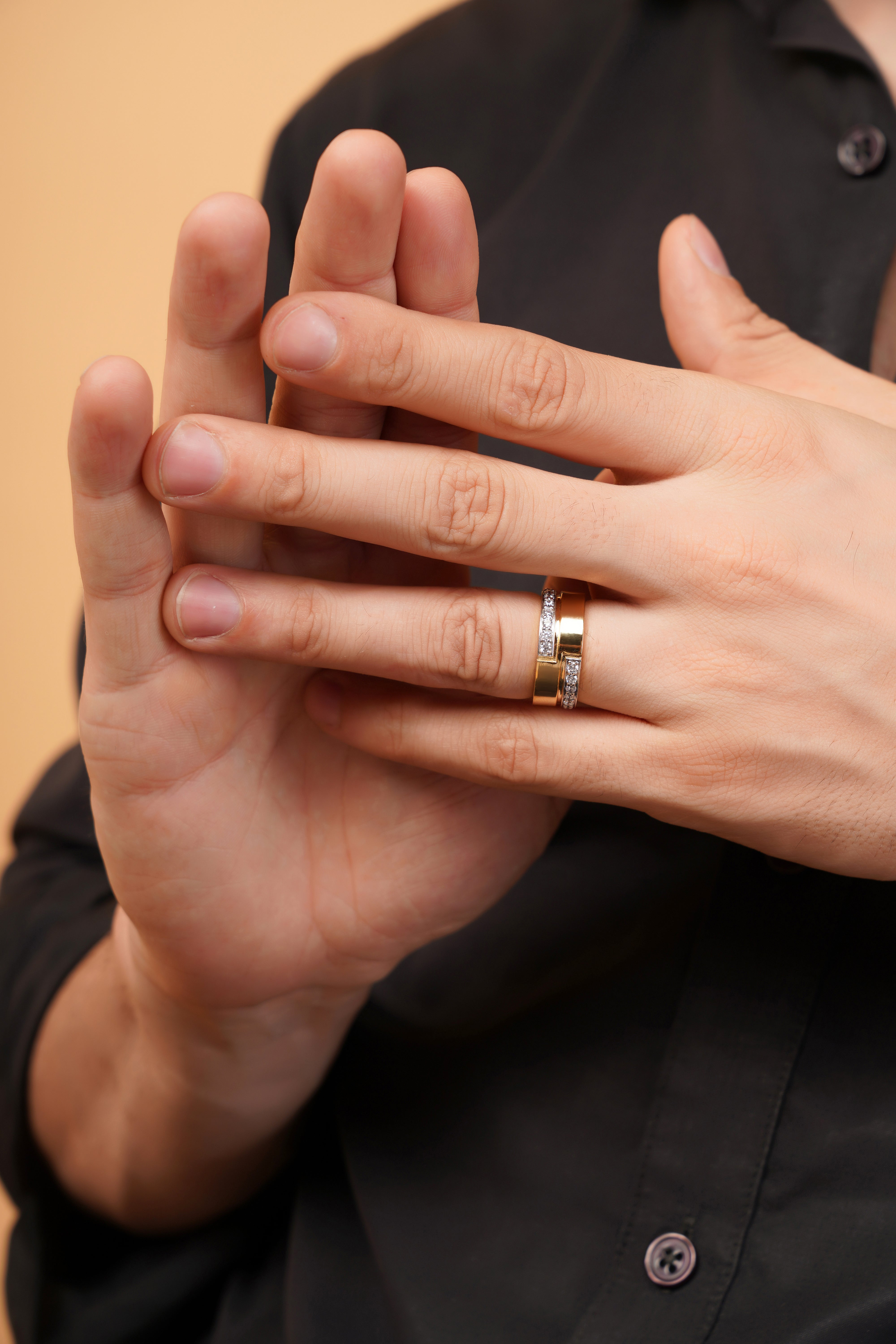 Elliott Band with Round Diamonds