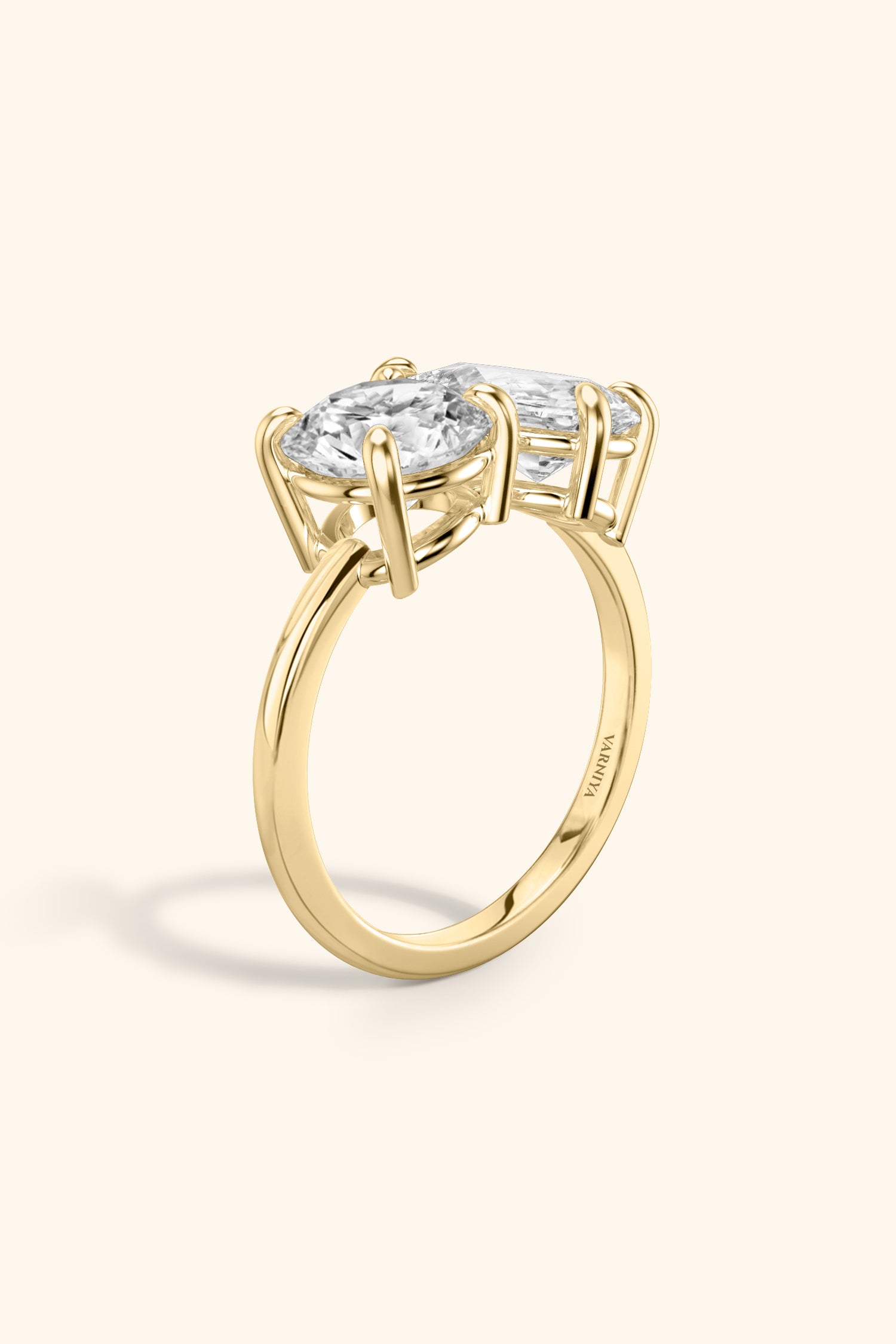 Luminosa Round and Pear Solitaire Ring