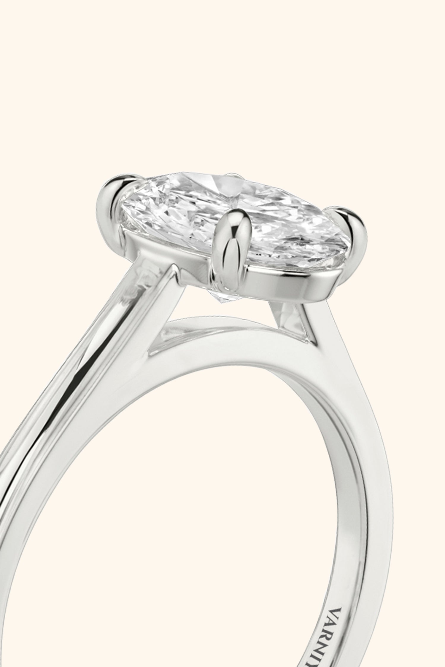 Gopuram Dome with a Oval Solitaire Ring