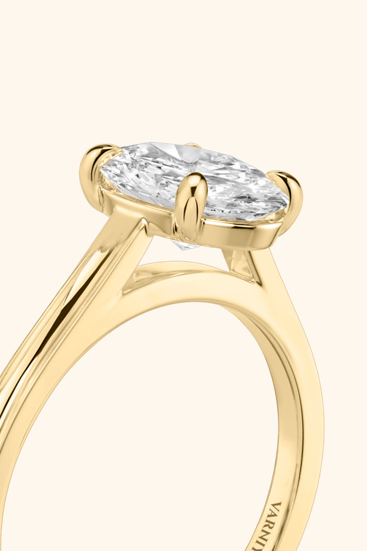 Gopuram Dome with a Oval Solitaire Ring