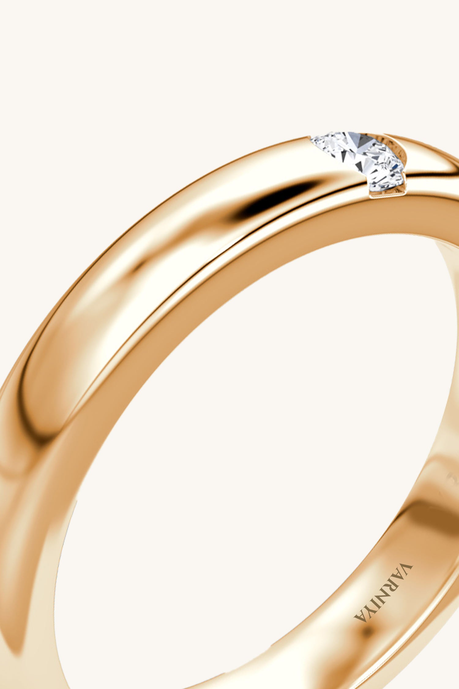 Catarina Men's Round Brilliant Solitaire Band