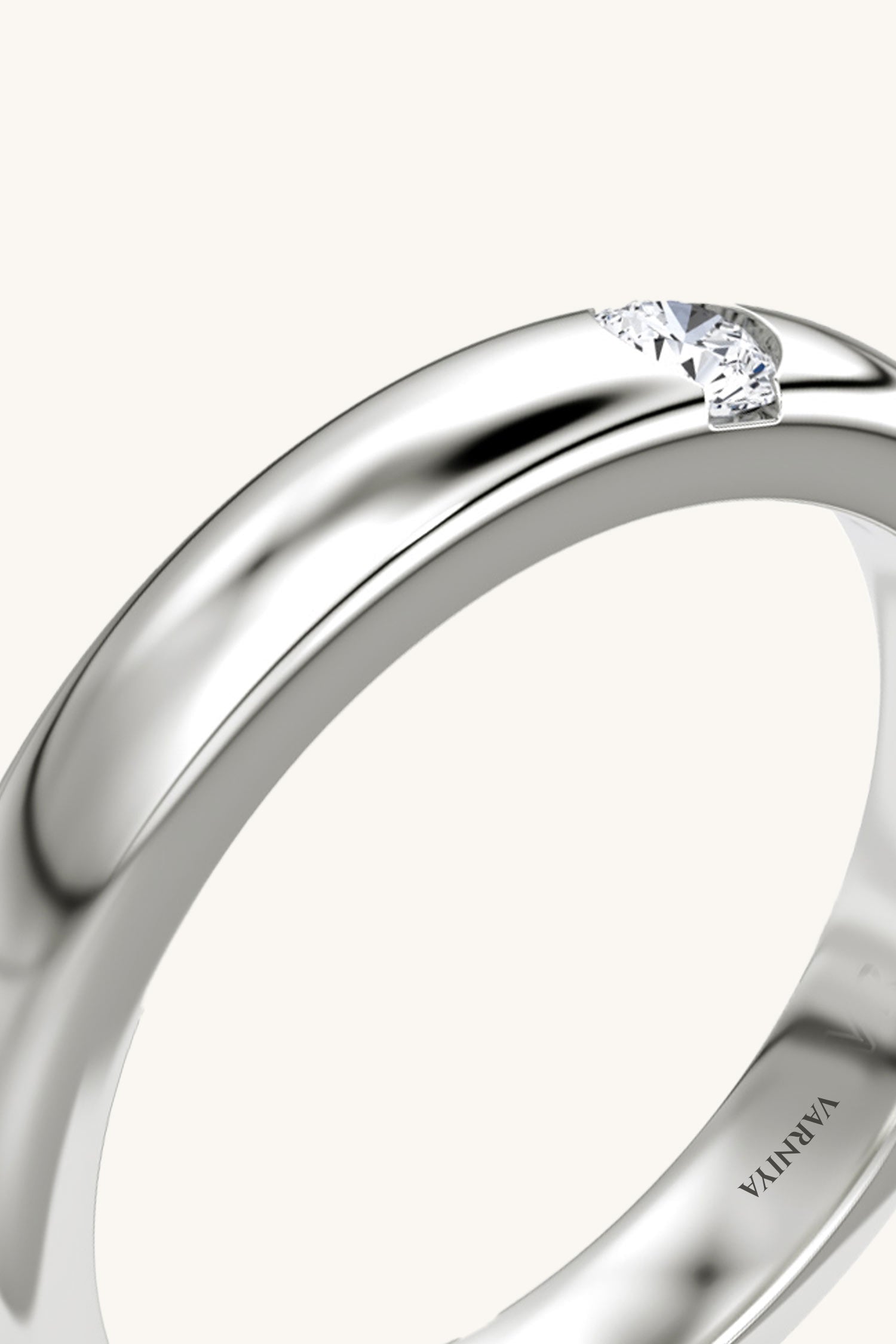 Catarina Men's Round Brilliant Solitaire Band