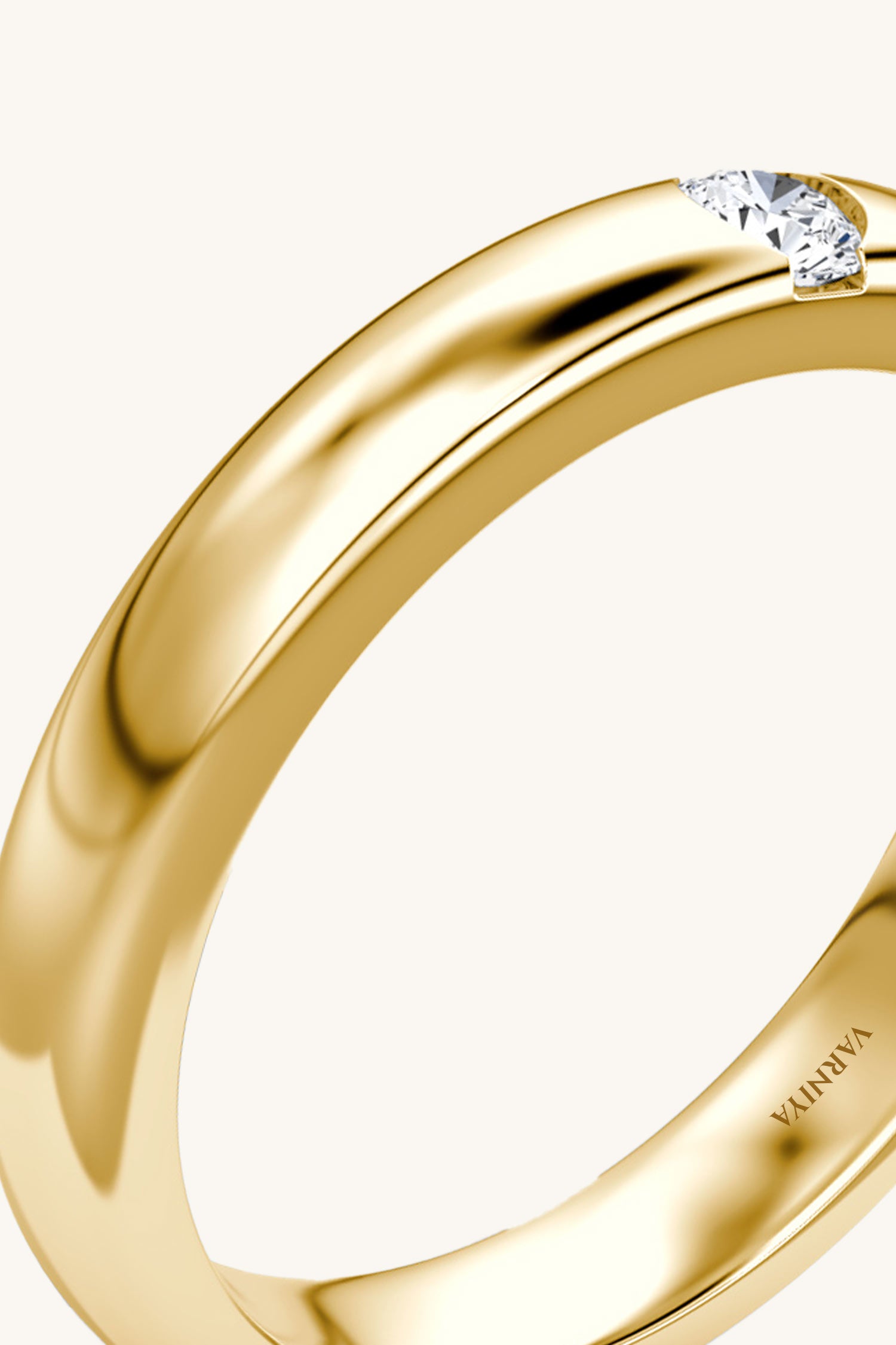 Catarina Men's Round Brilliant Solitaire Band