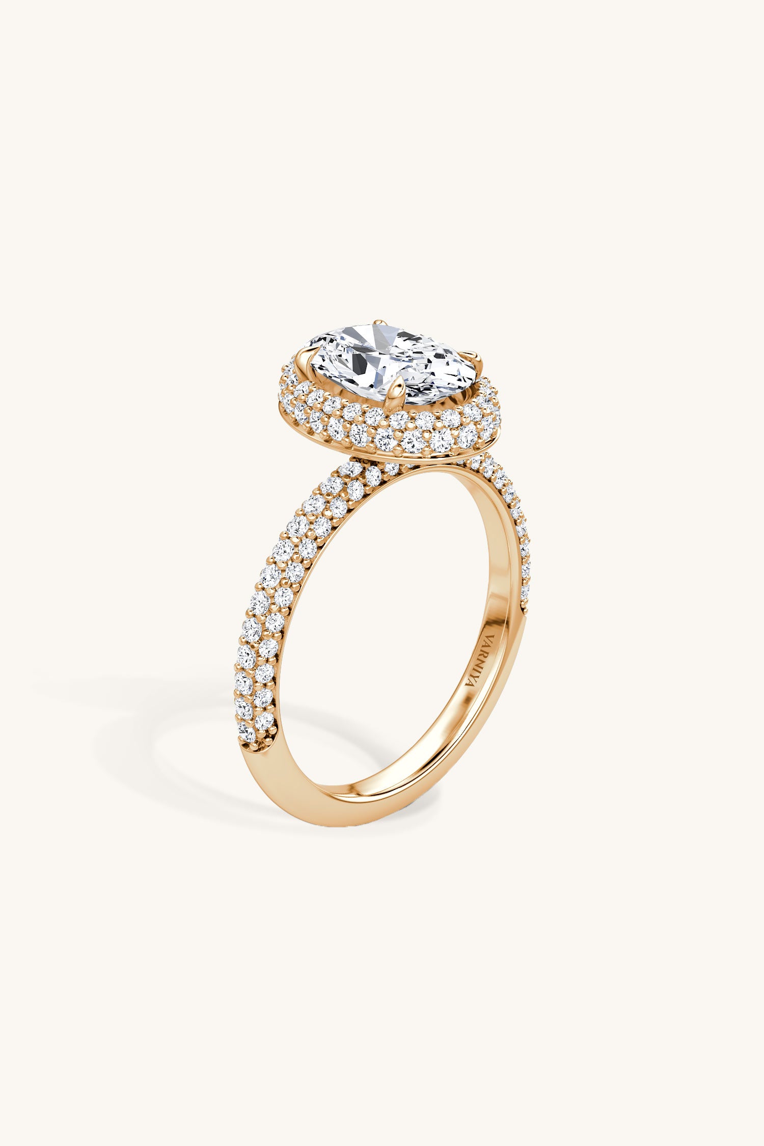 Ana Dome Oval Solitaire Engagement Ring
