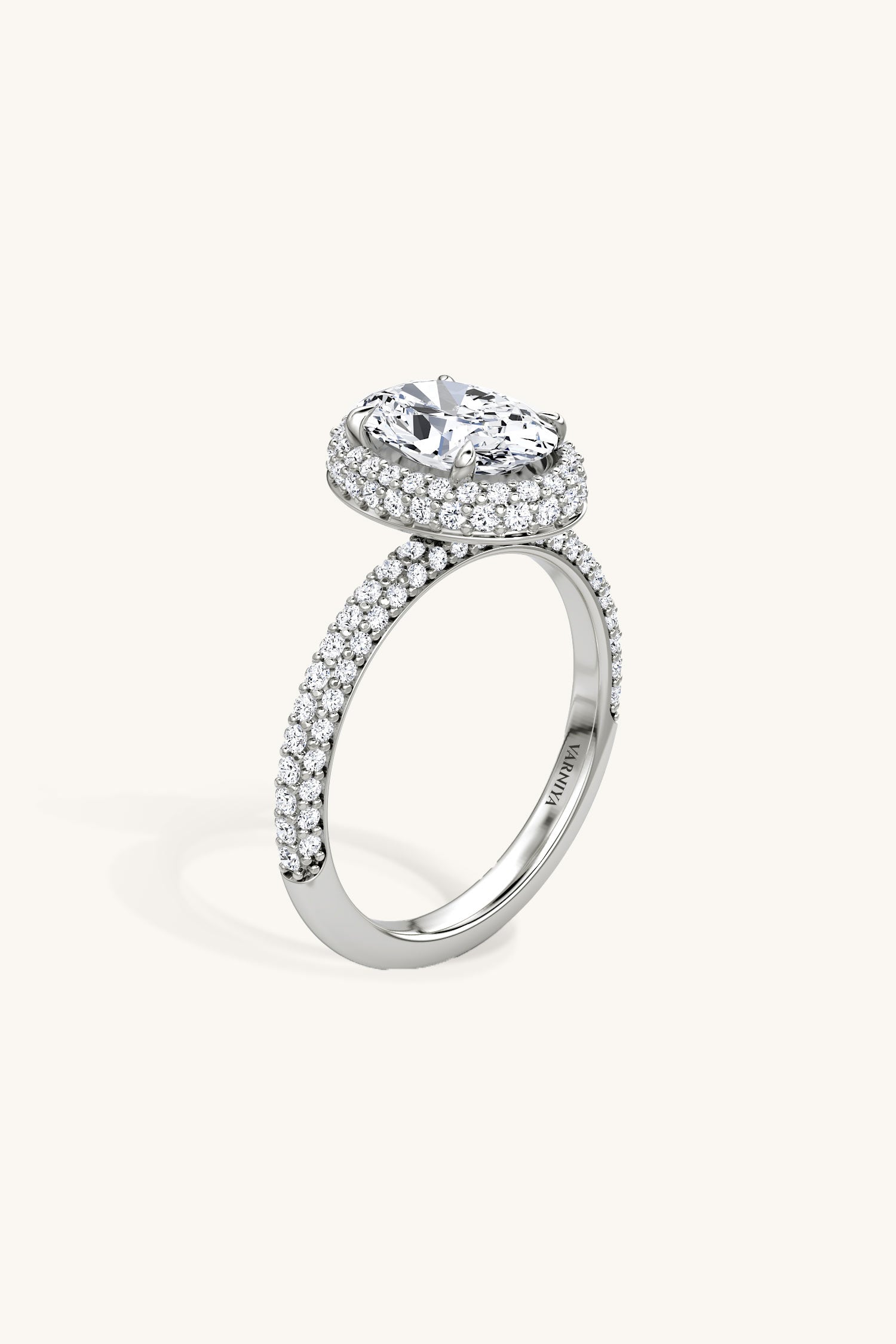 Ana Dome Oval Solitaire Engagement Ring