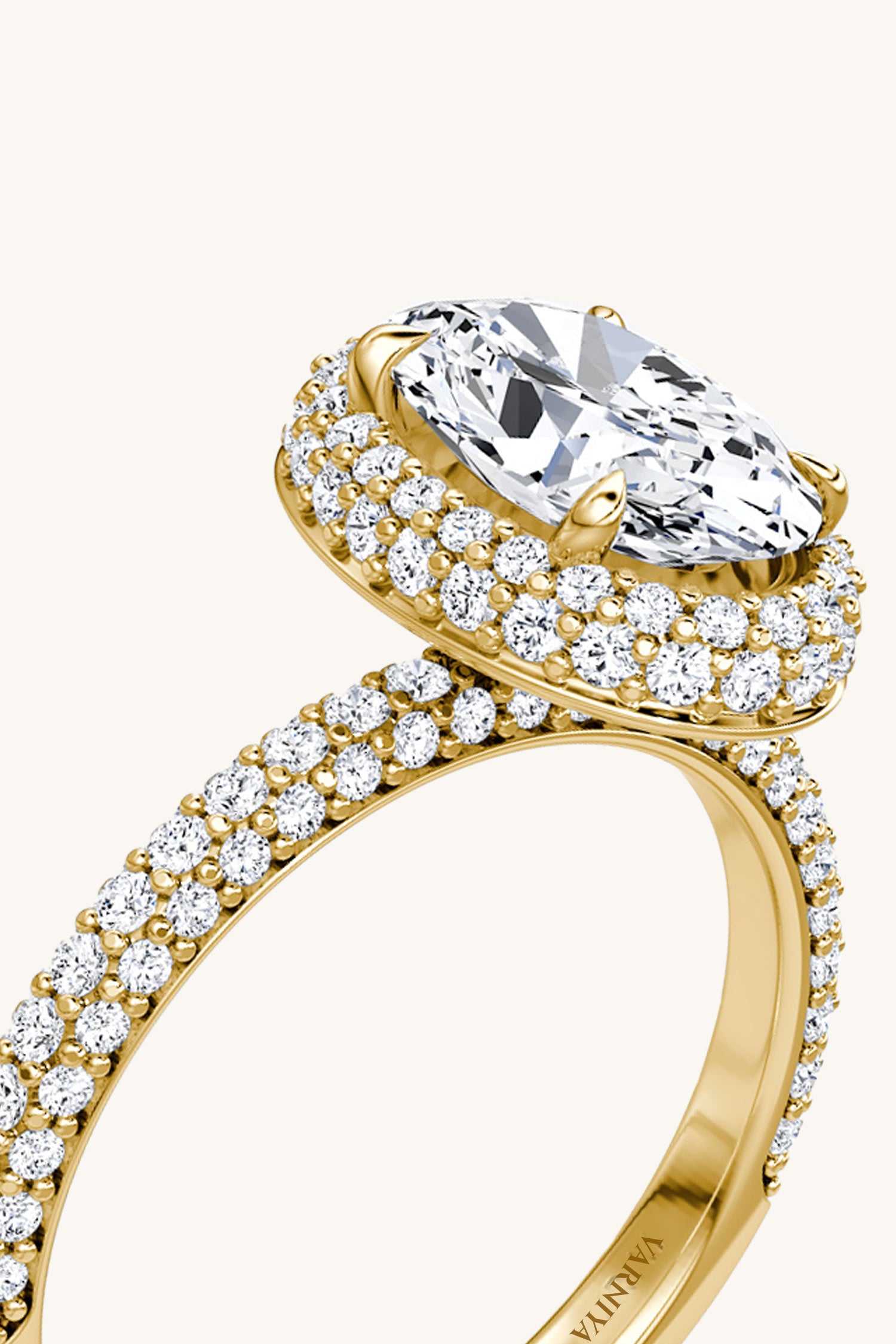 Ana Dome Oval Solitaire Engagement Ring