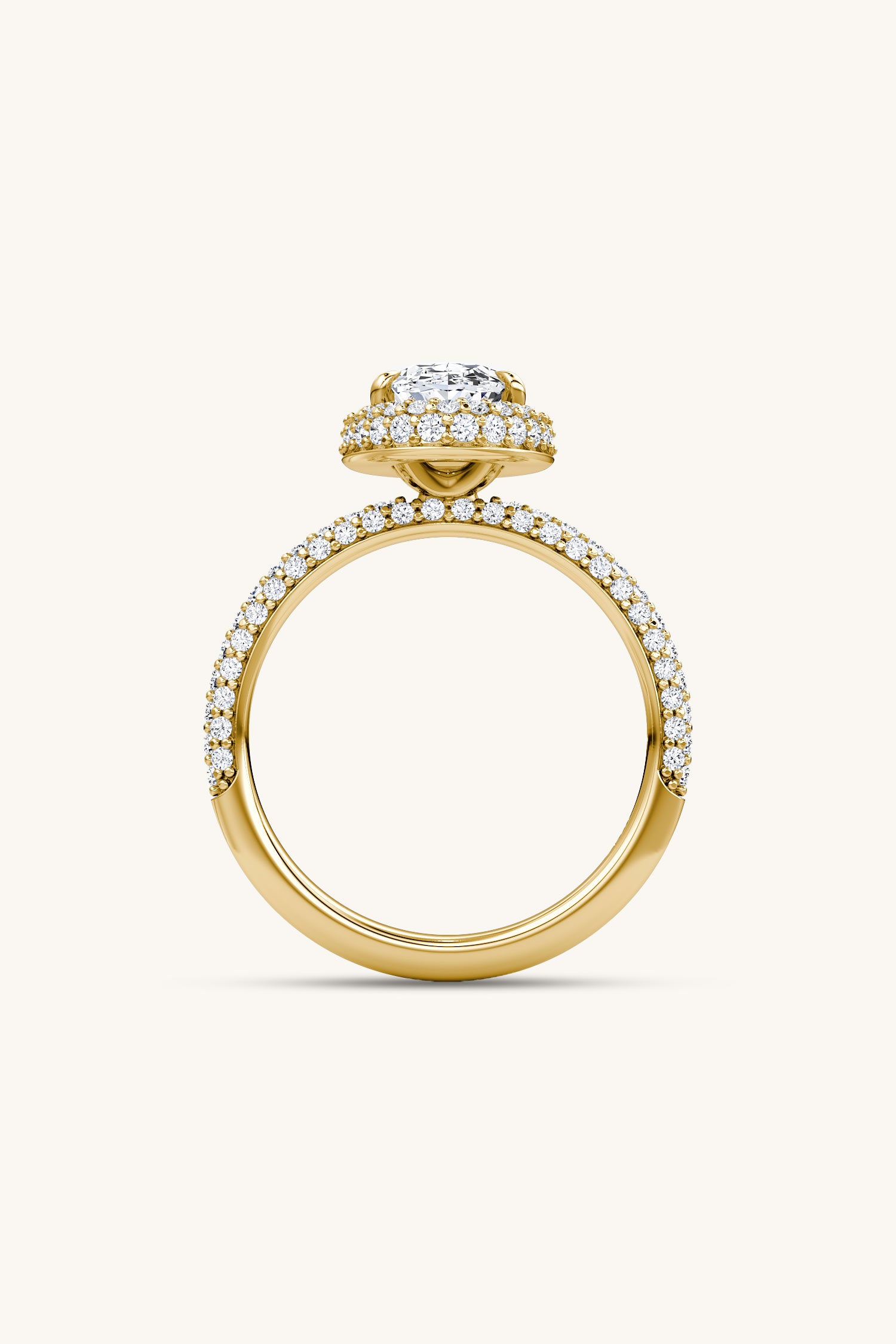 Ana Dome Oval Solitaire Engagement Ring
