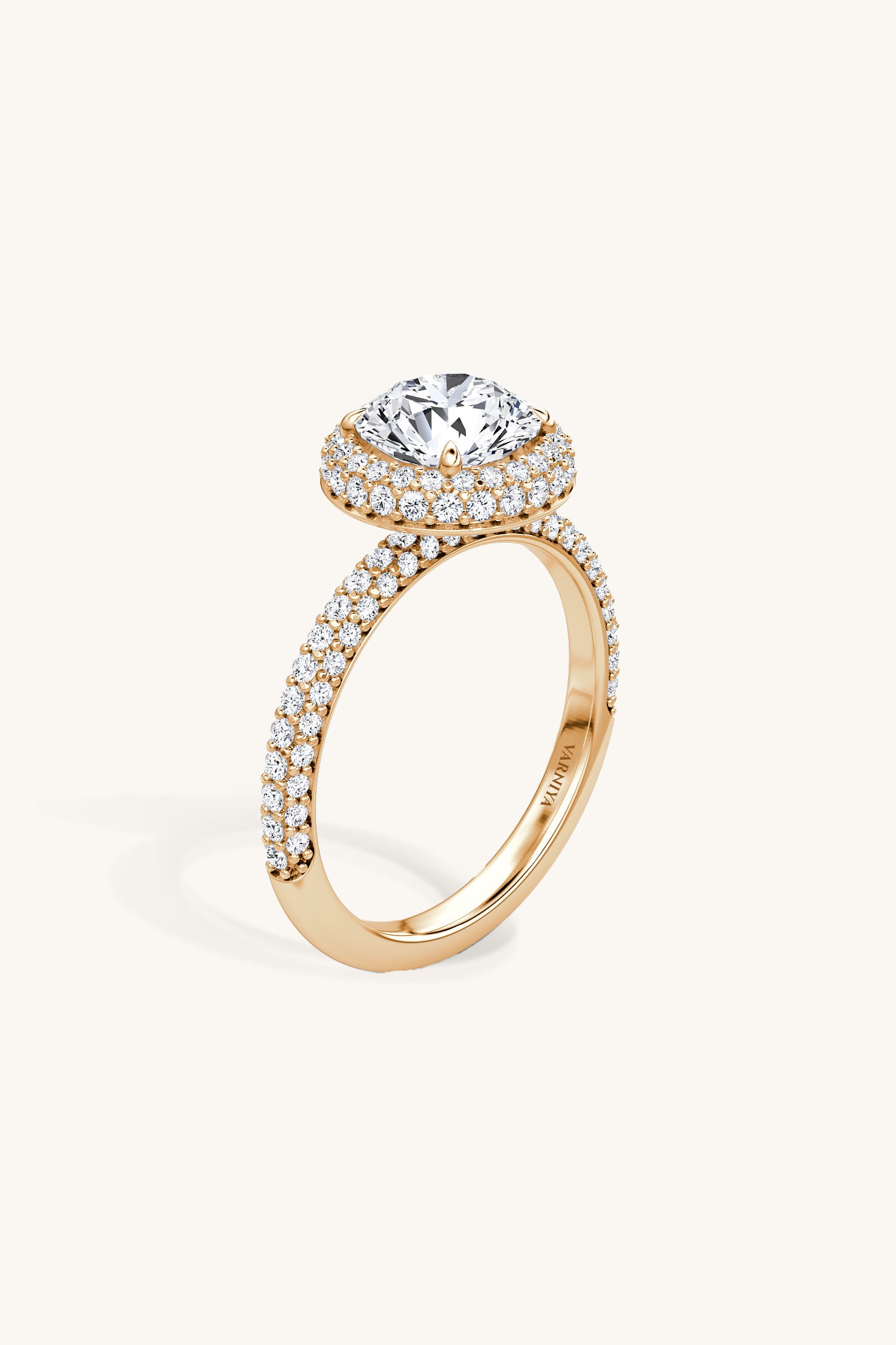 Ana Dome Round Solitaire Engagement Ring