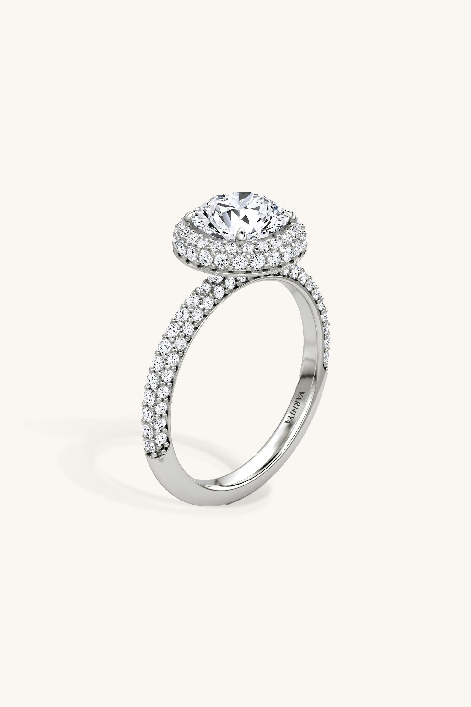 Ana Dome Round Solitaire Engagement Ring