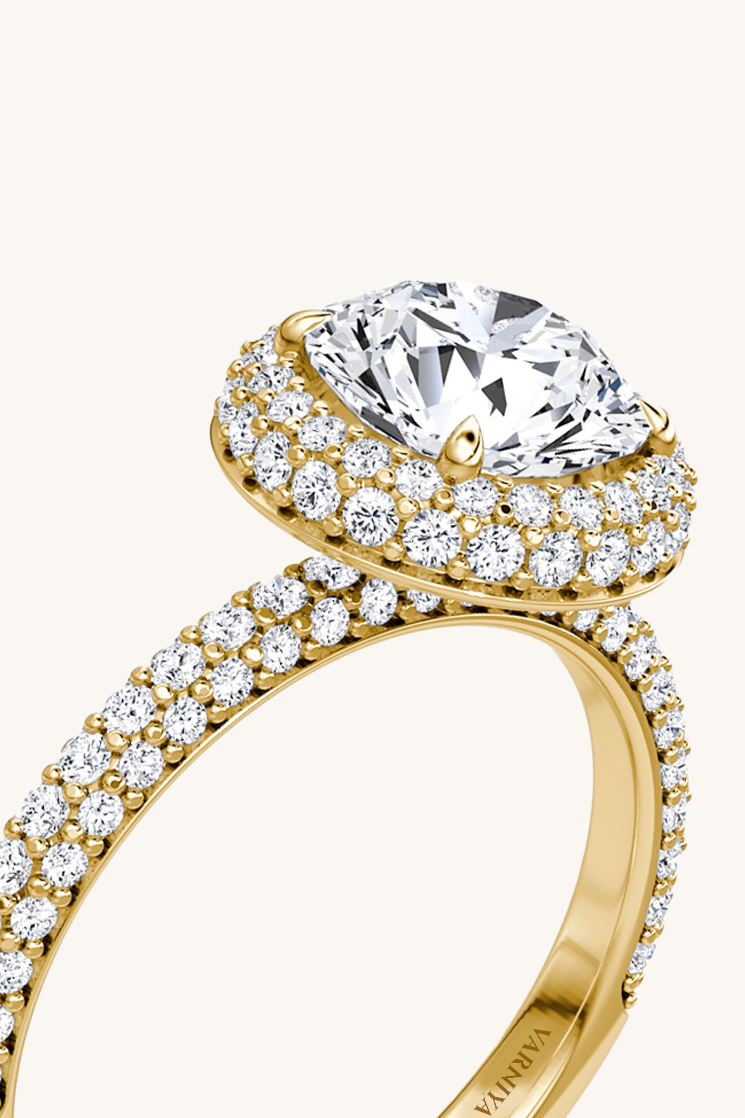 Ana Dome Round Solitaire Engagement Ring