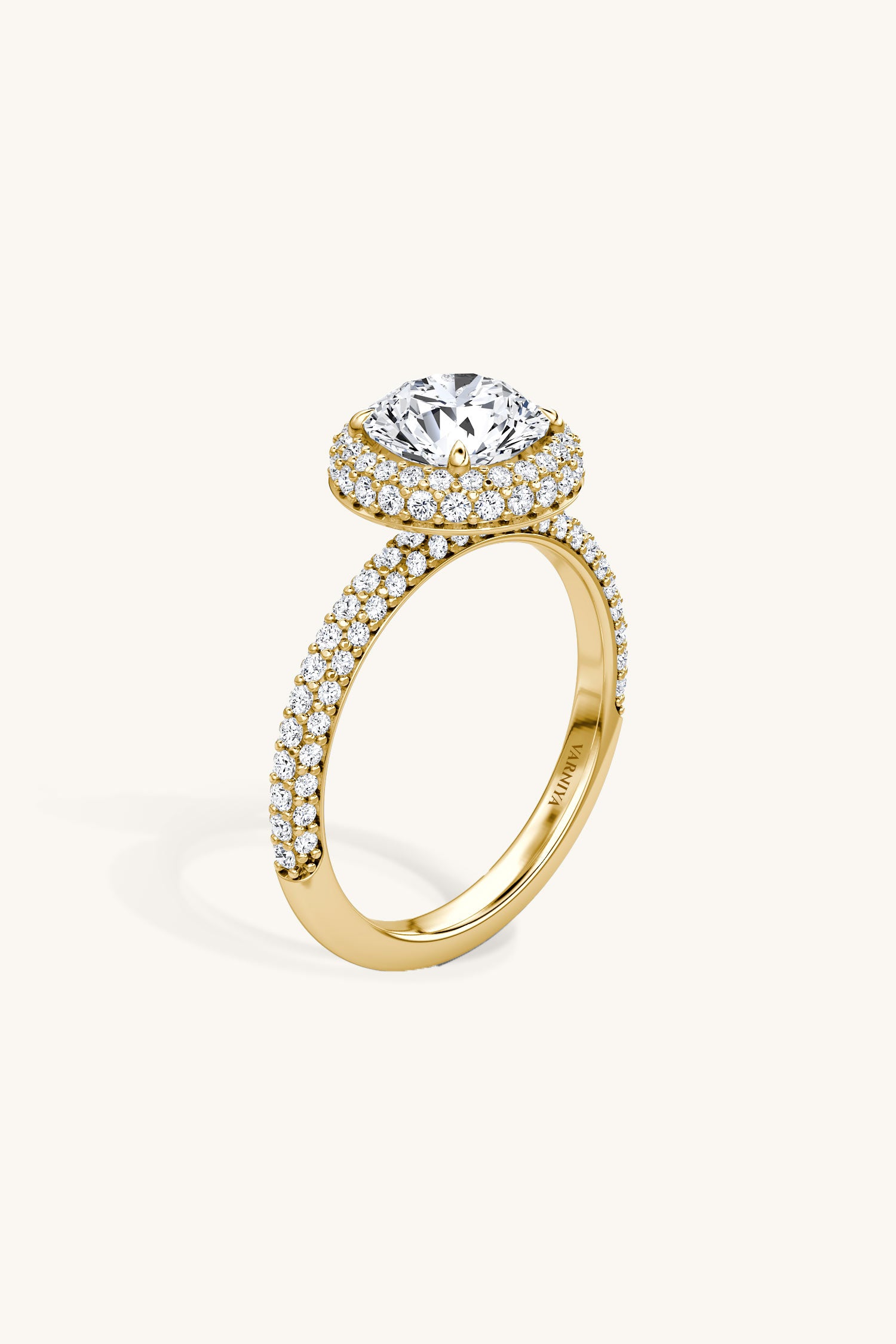 Ana Dome Round Solitaire Engagement Ring