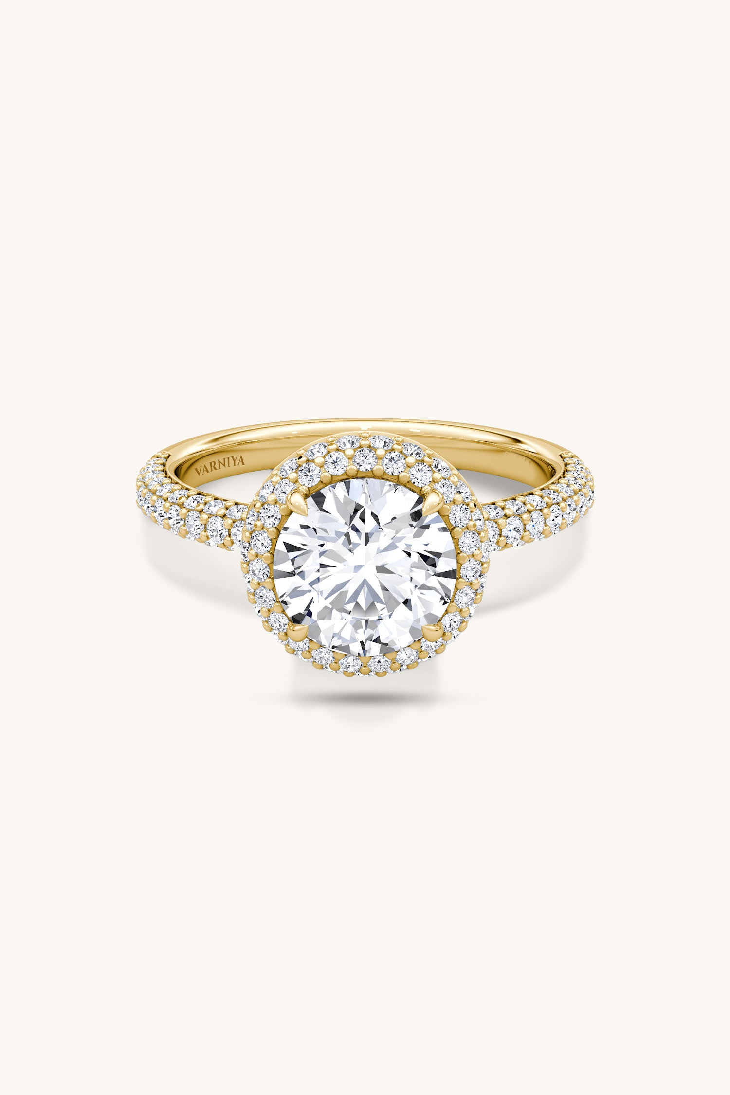Ana Dome Round Solitaire Engagement Ring