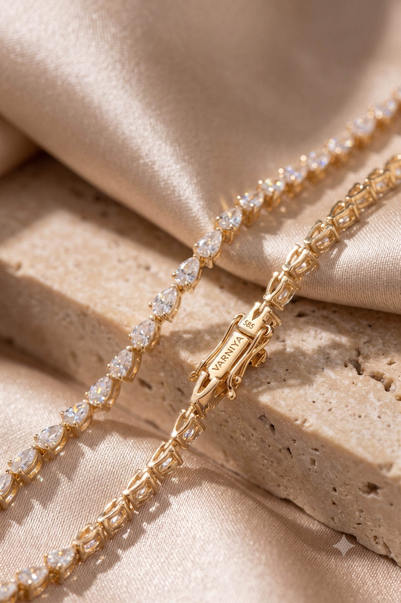 The Pear Line Tennis Bracelet