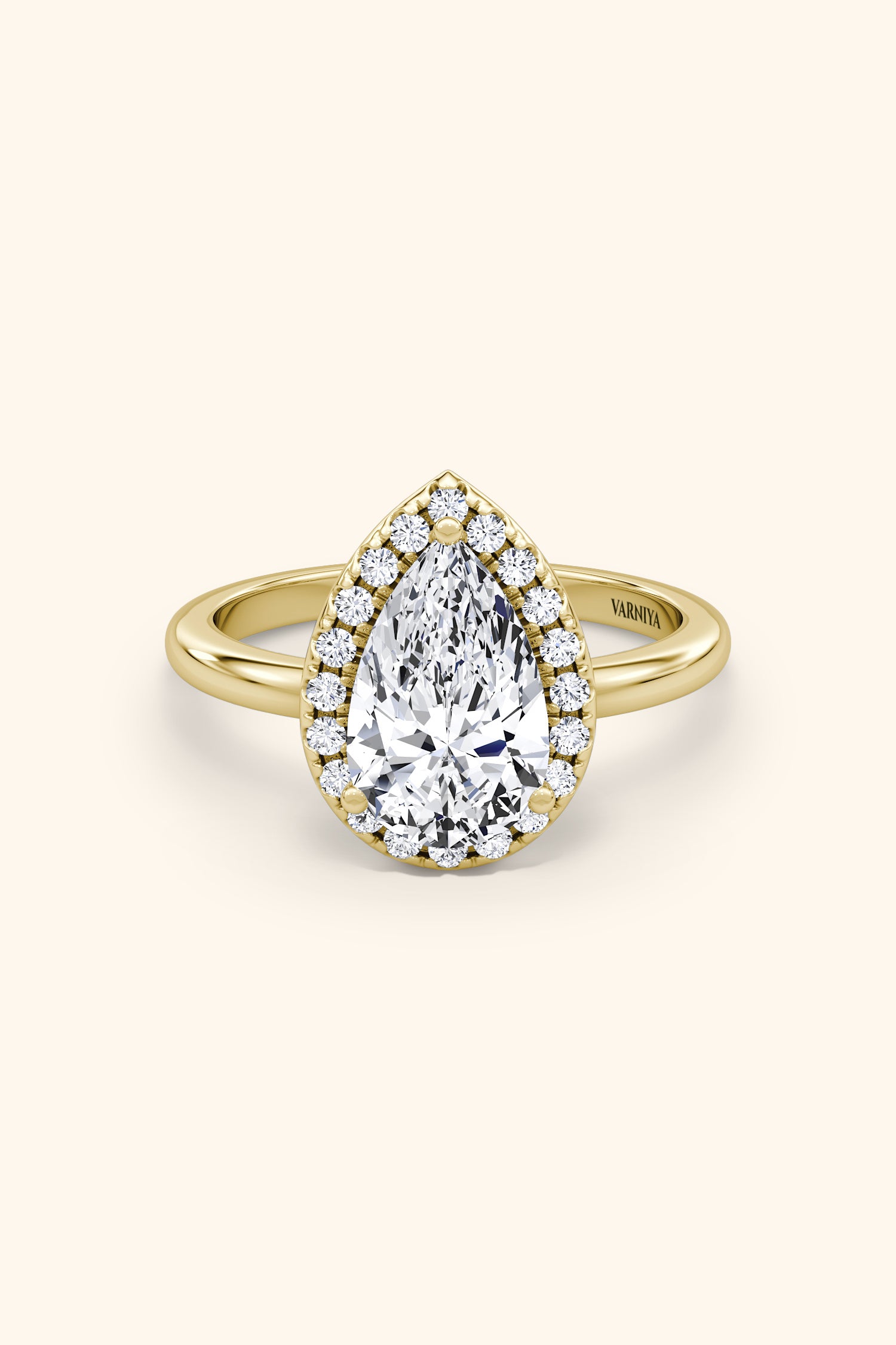 Angelica Pear Solitaire Ring