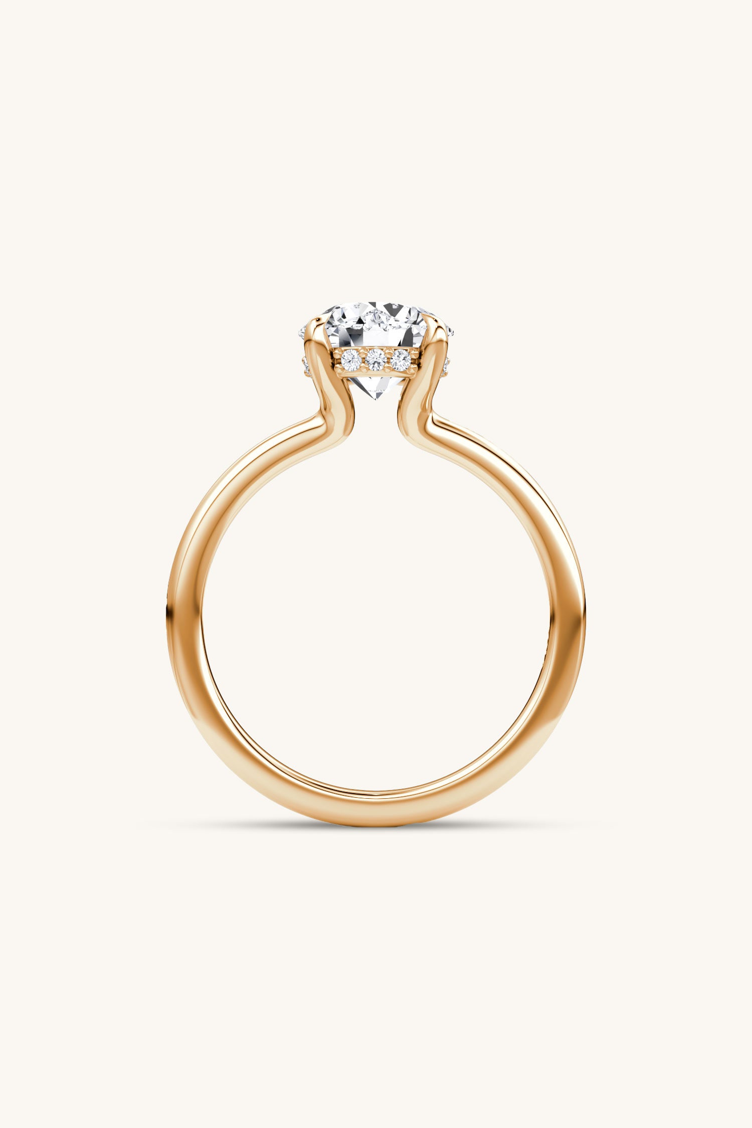 Bella Luna Halo with 1 Carat Round Brilliant Solitaire Ring