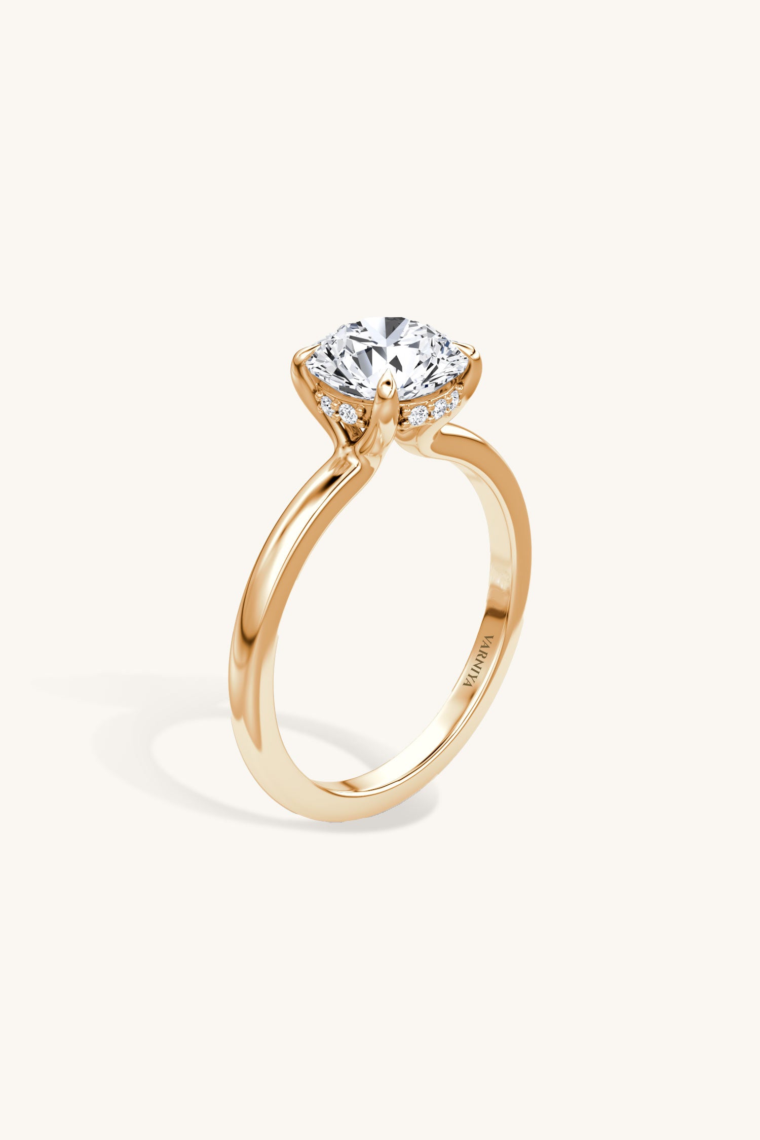 Bella Luna Halo with 1 Carat Round Brilliant Solitaire Ring