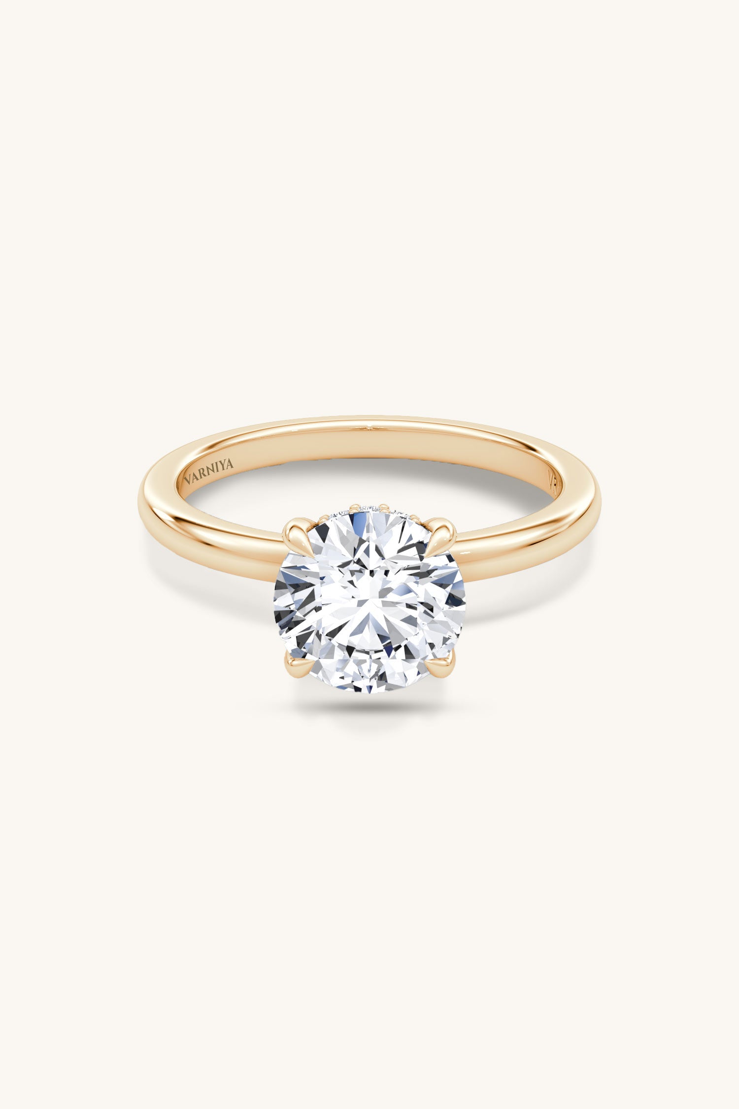 Bella Luna Halo with 2 Carat Round Brilliant Solitaire Ring