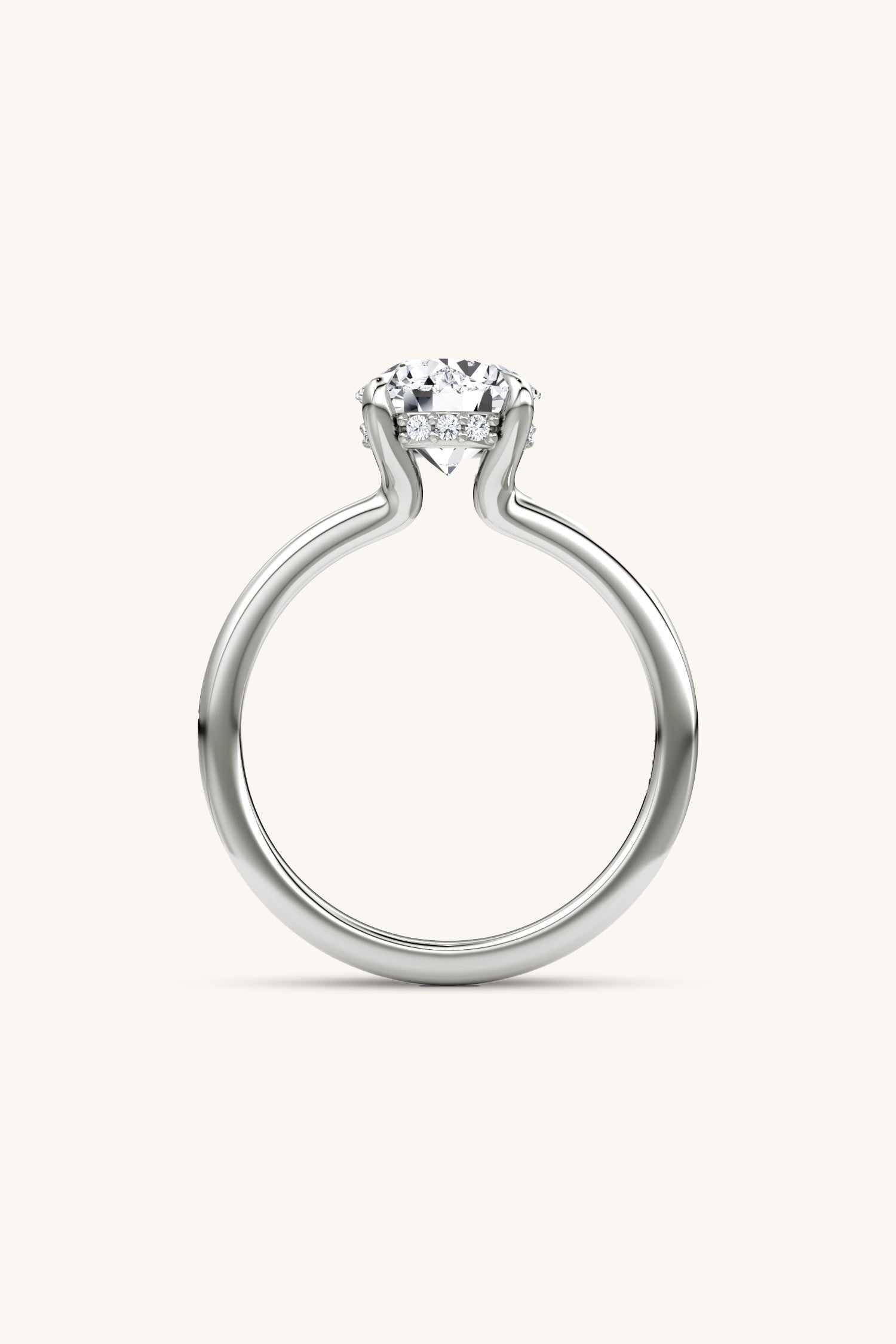 Bella Luna Halo with 1 Carat Round Brilliant Solitaire Ring