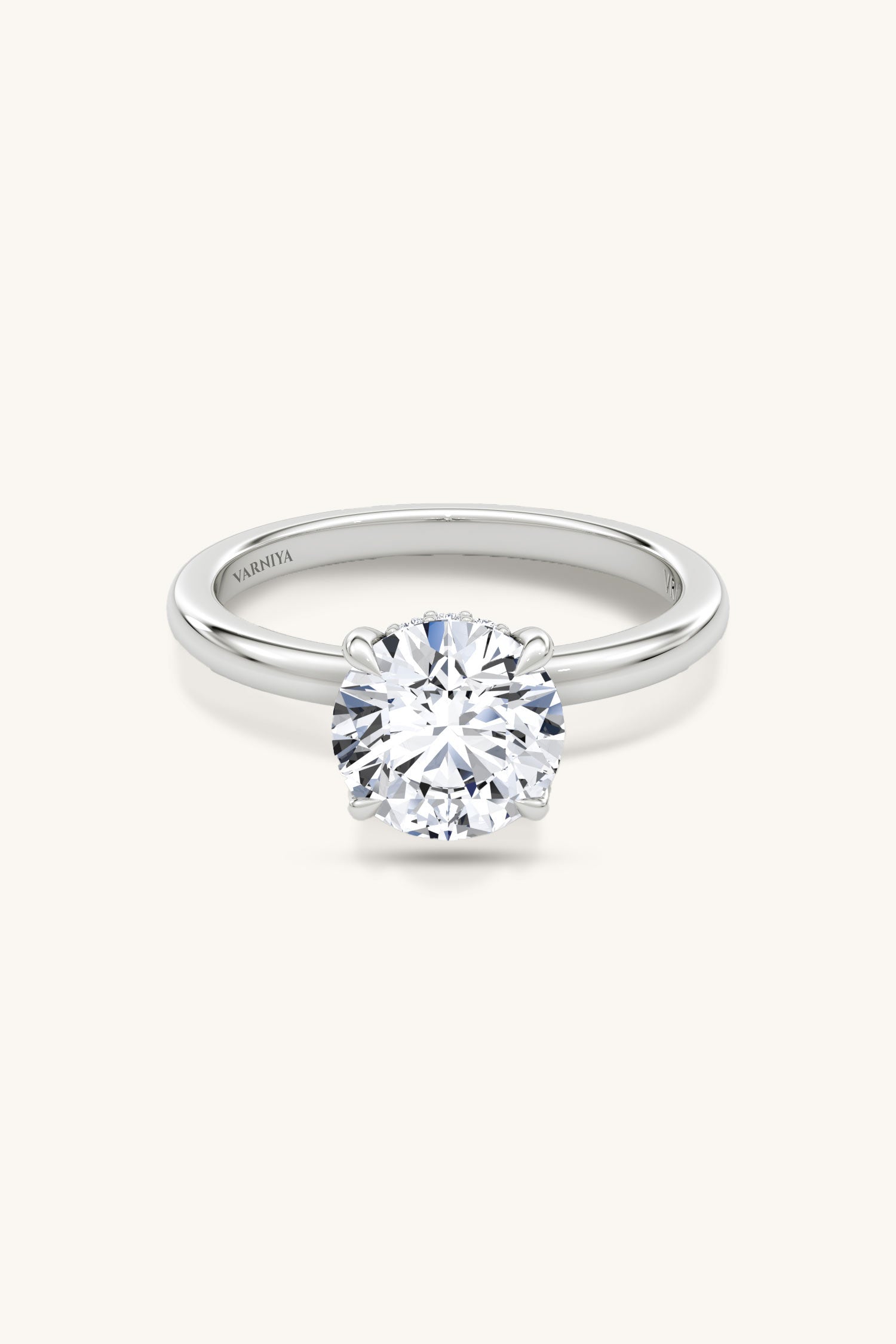 Bella Luna Halo with 1 Carat Round Brilliant Solitaire Ring