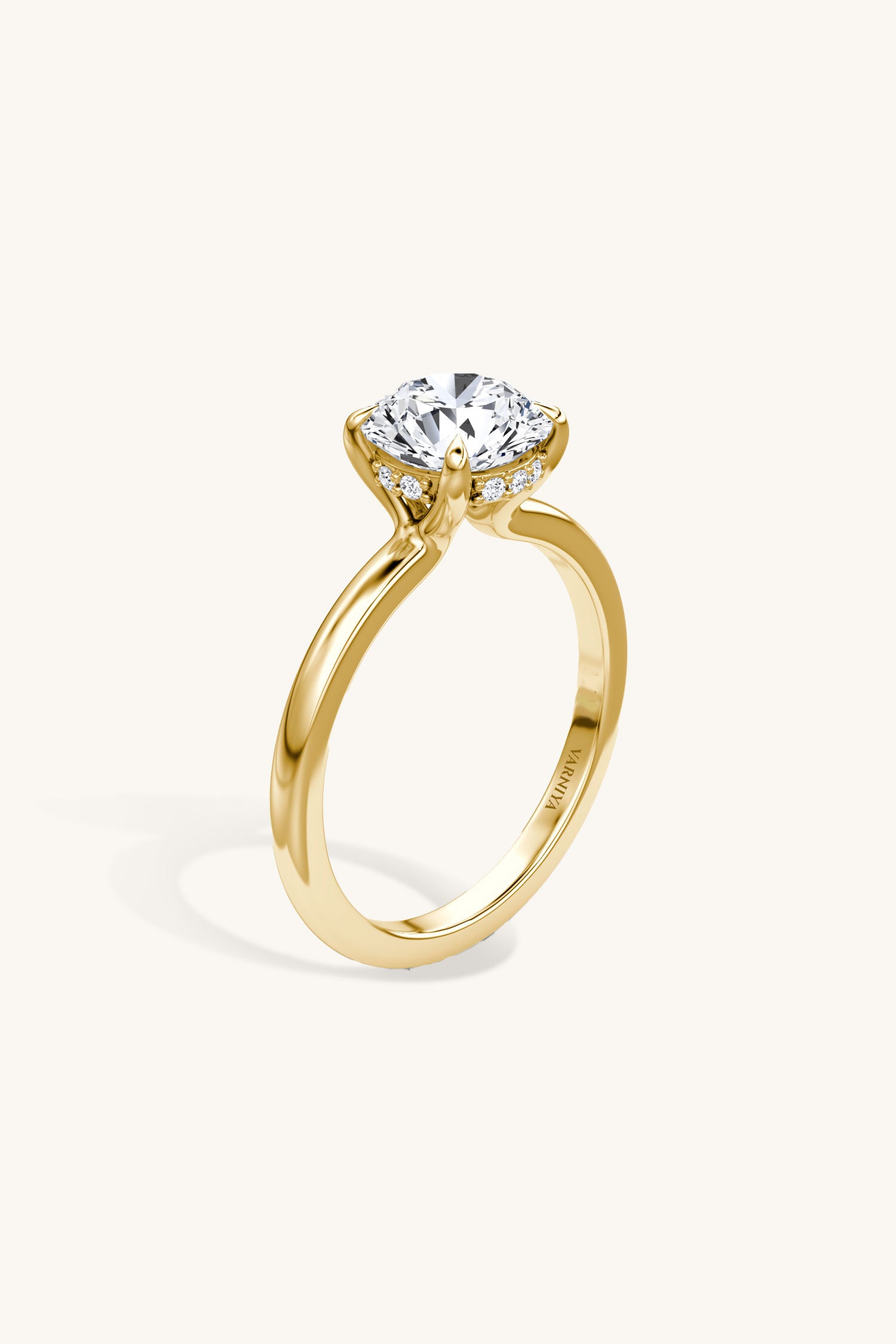Bella Luna Halo with 1 Carat Round Brilliant Solitaire Ring