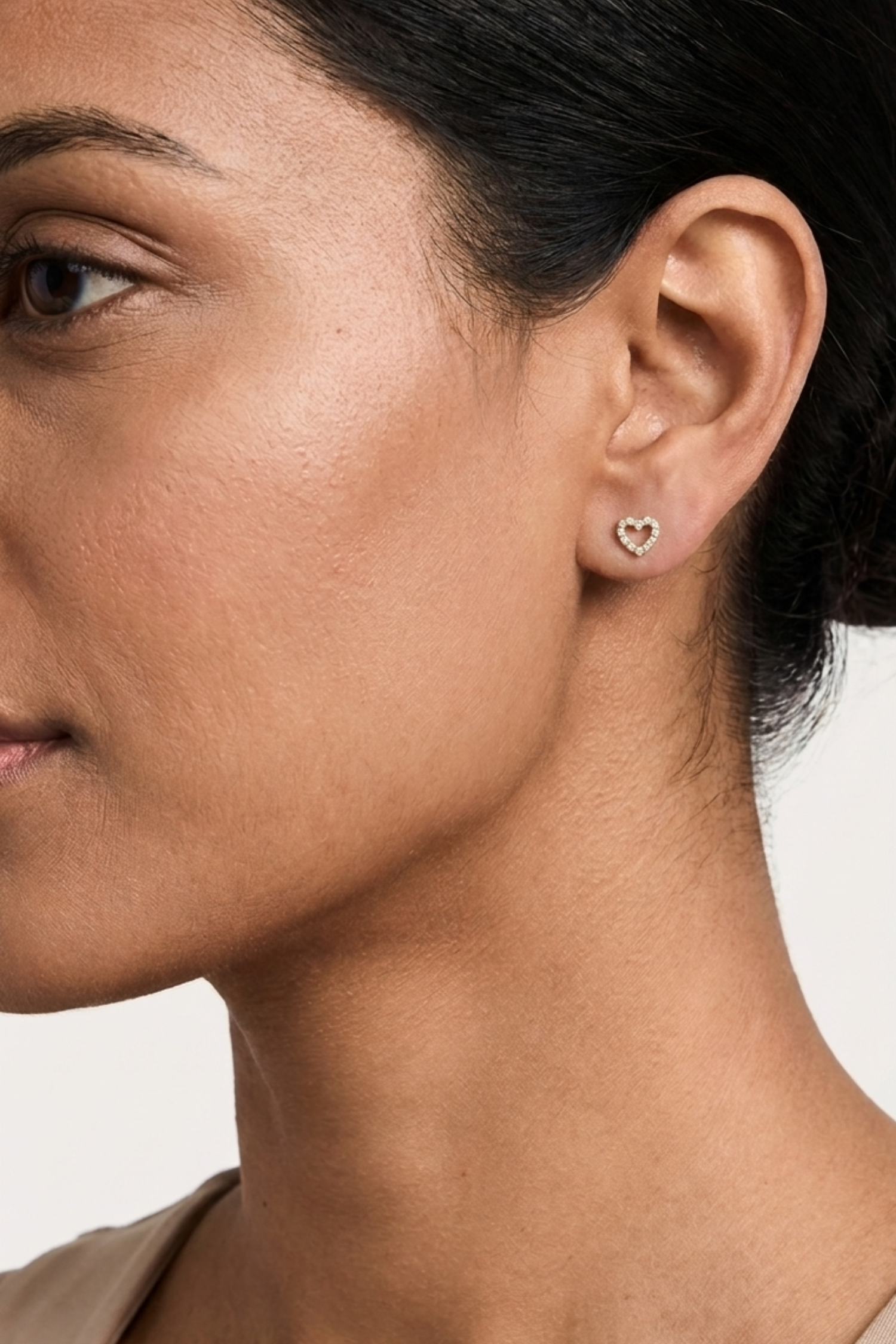 Full Heart Diamond Studs