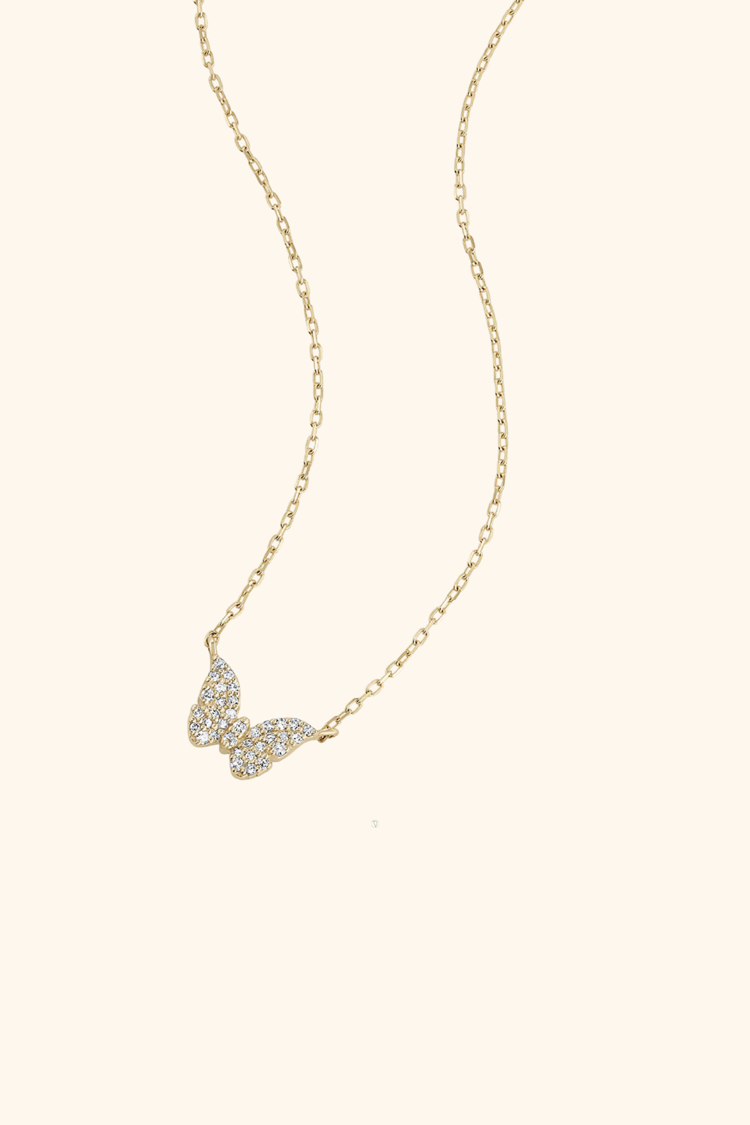 Diamond Butterfly Pendant