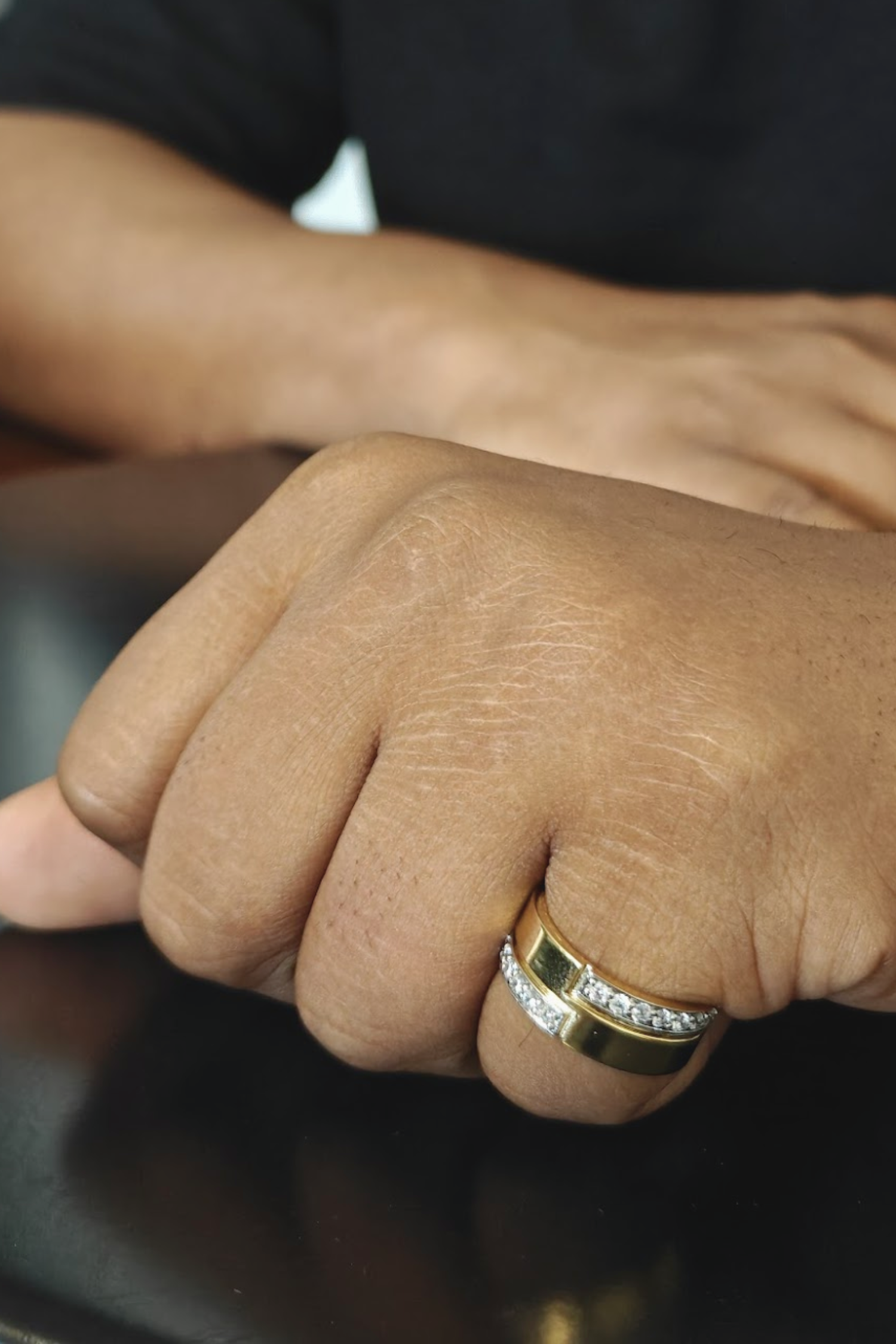 Elliott Band with Round Diamonds