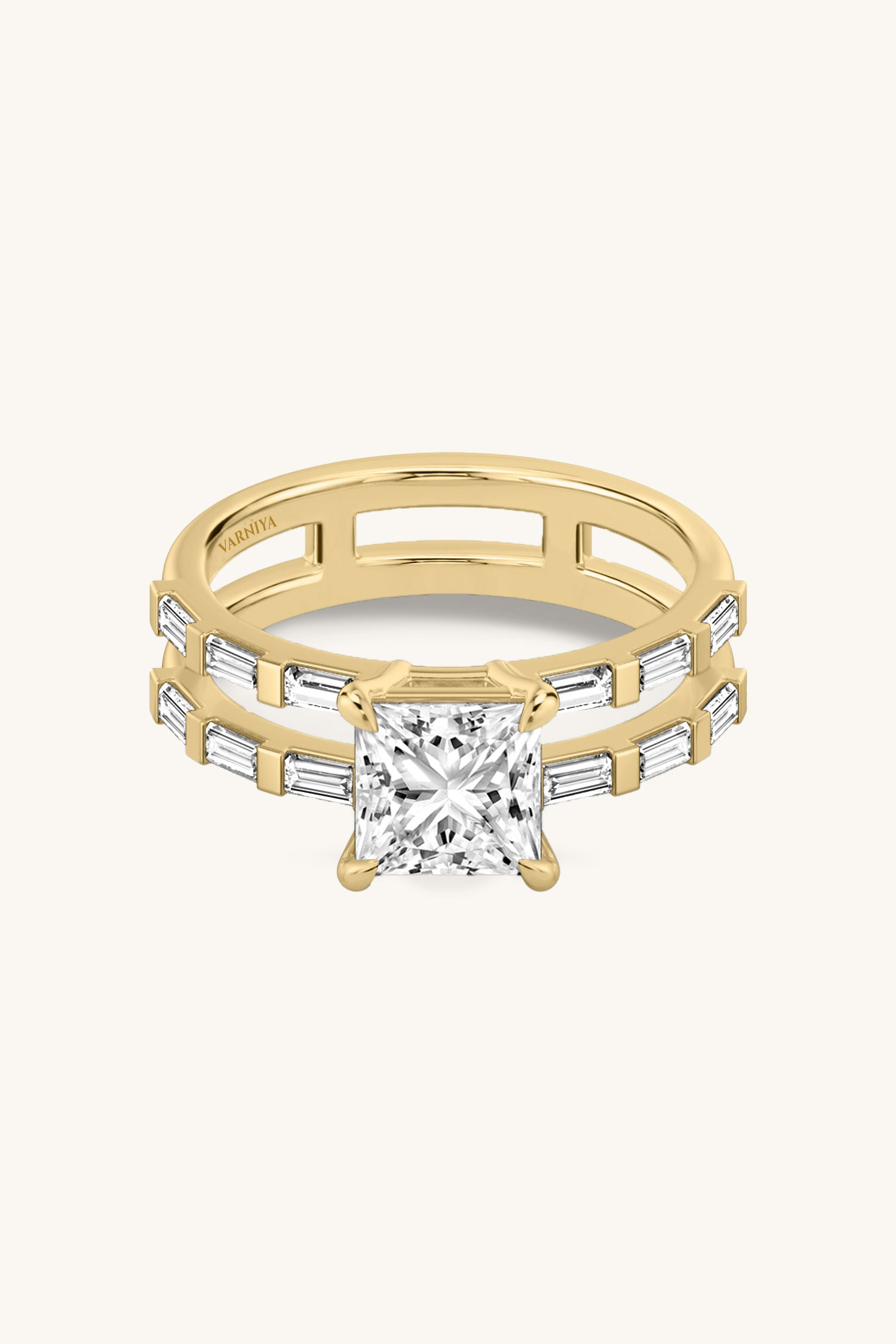 Bicephal Princess French Pavé Ring