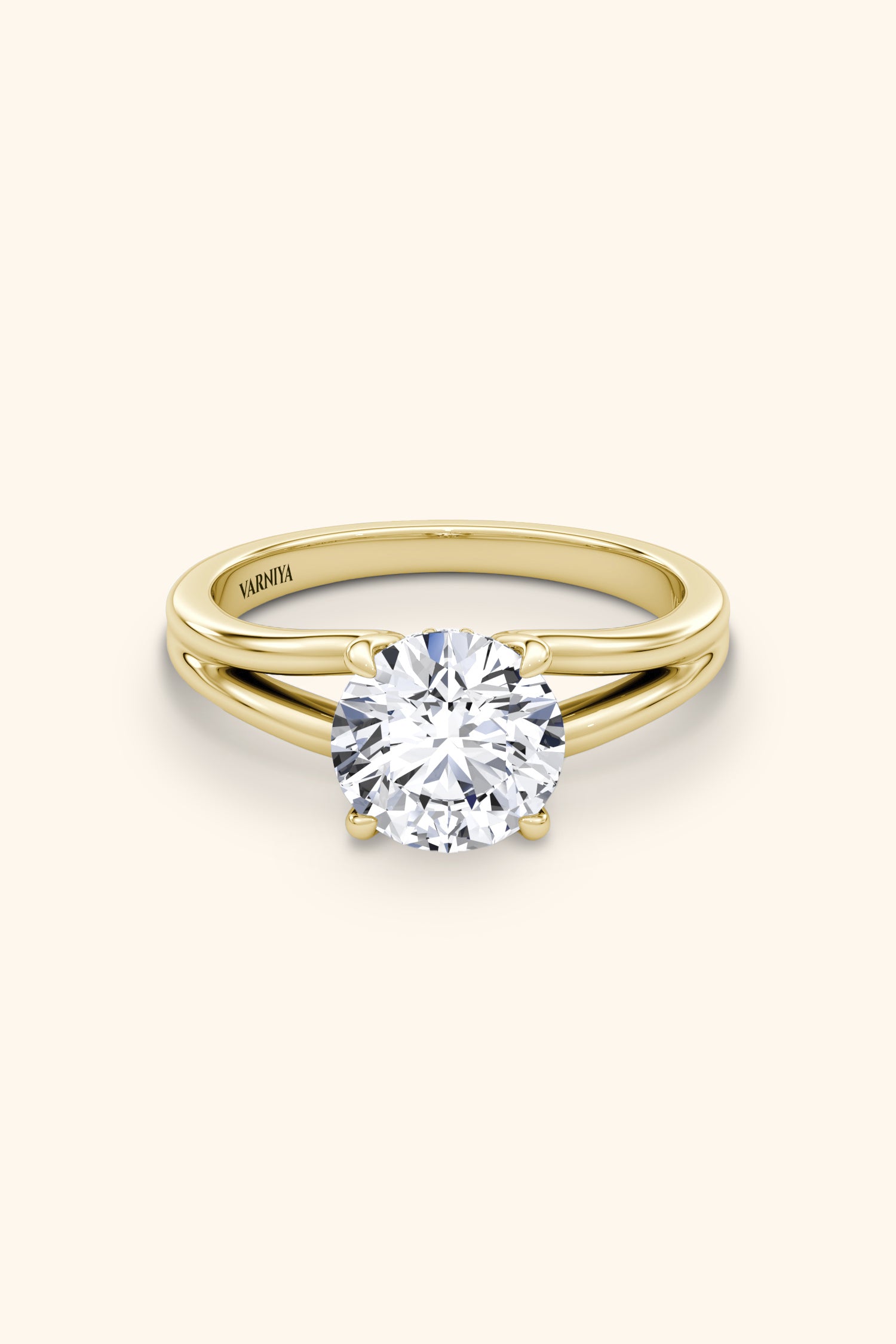 Dulce Halo Round Brilliant Solitaire Ring